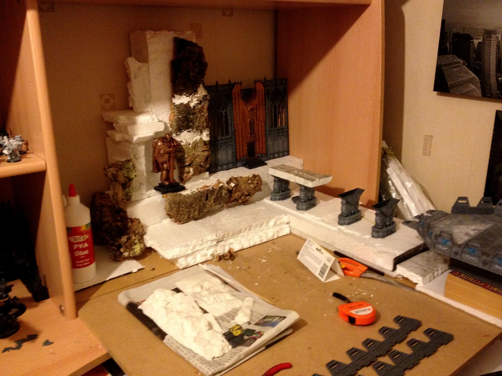Display Board, Imperial, Shrine Of Aquila, Skyshield, Terrain, Warhammer 40,000, Work In Progress