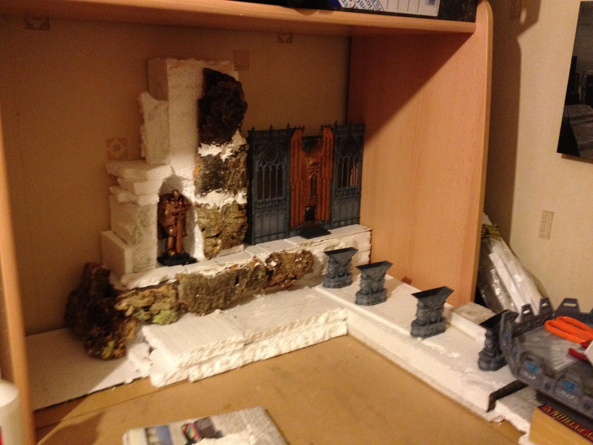 Display Board, Imperial, Shrine Of Aquila, Skyshield, Terrain, Warhammer 40,000, Work In Progress
