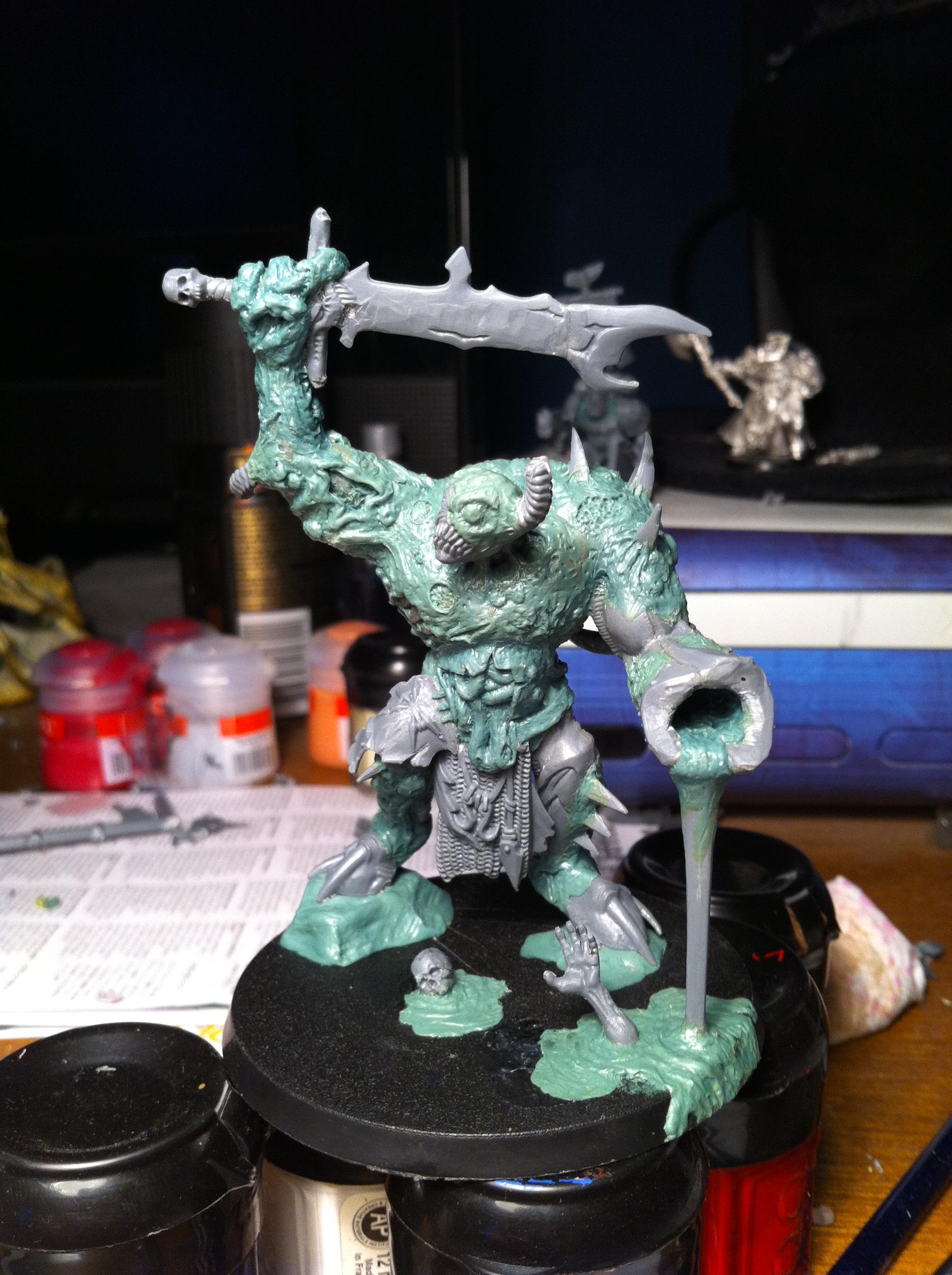 Daemons, Greenstuff, Nurgle, Prince, Work In Progress