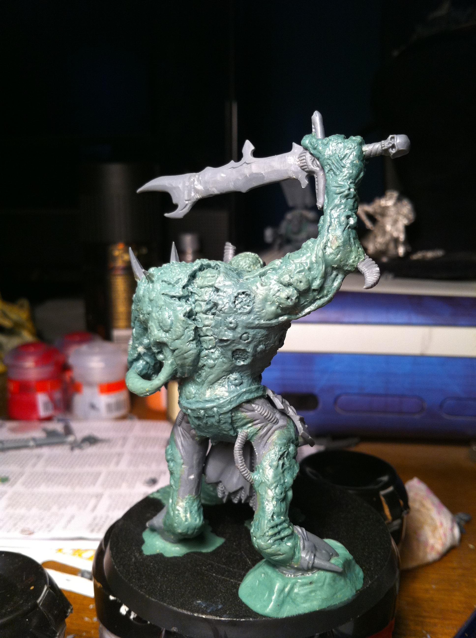 Daemons, Greenstuff, Nurgle, Prince, Work In Progress