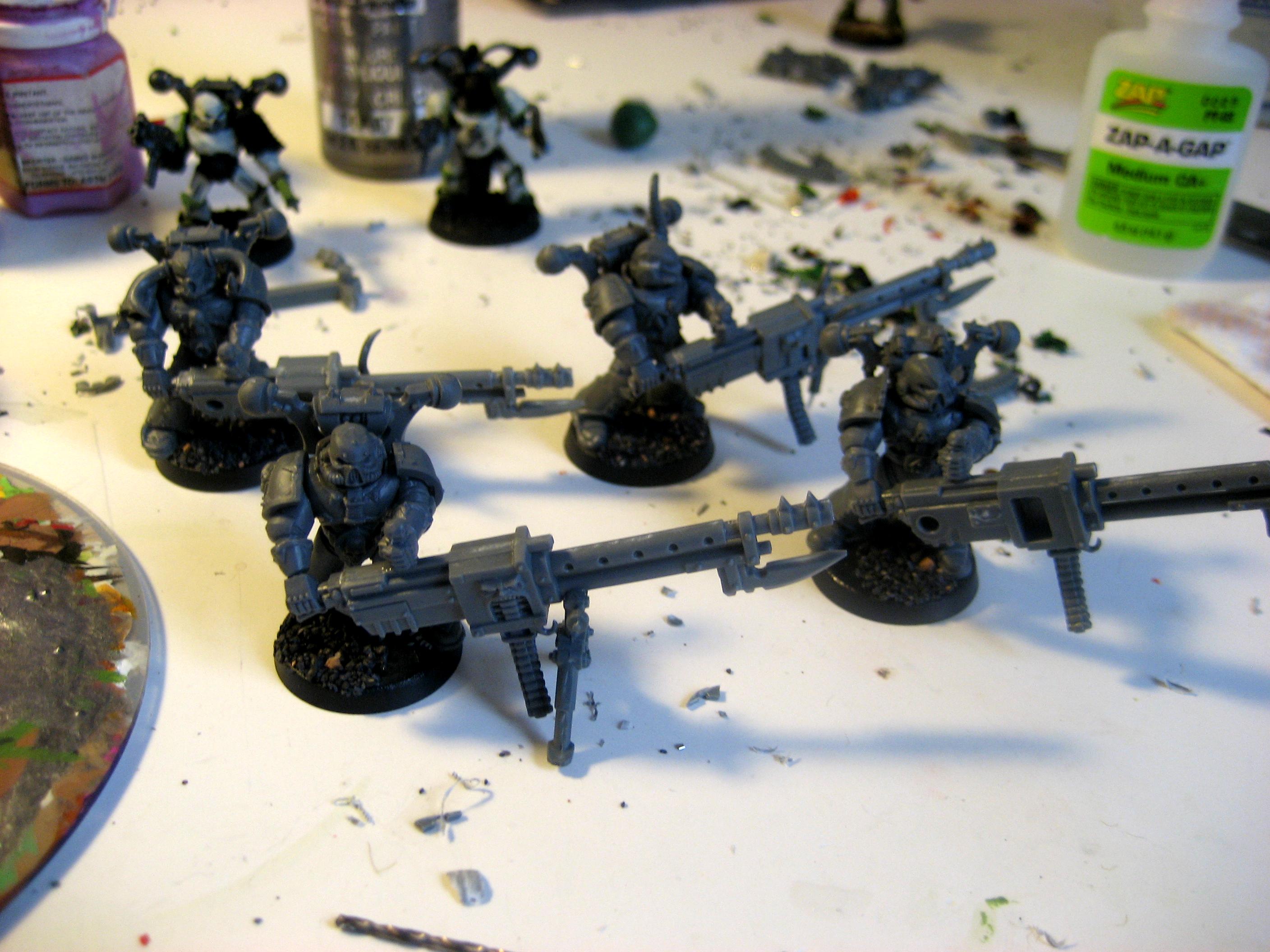 Chaos Space Marines, Havocs, Work In Progress