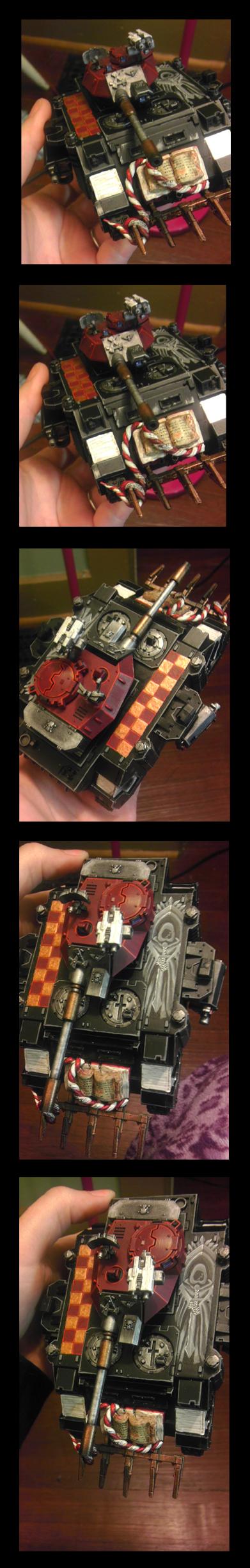 Dark Angels, Dark Red, Gold, Grey Stuff, Predator, Red, Tank