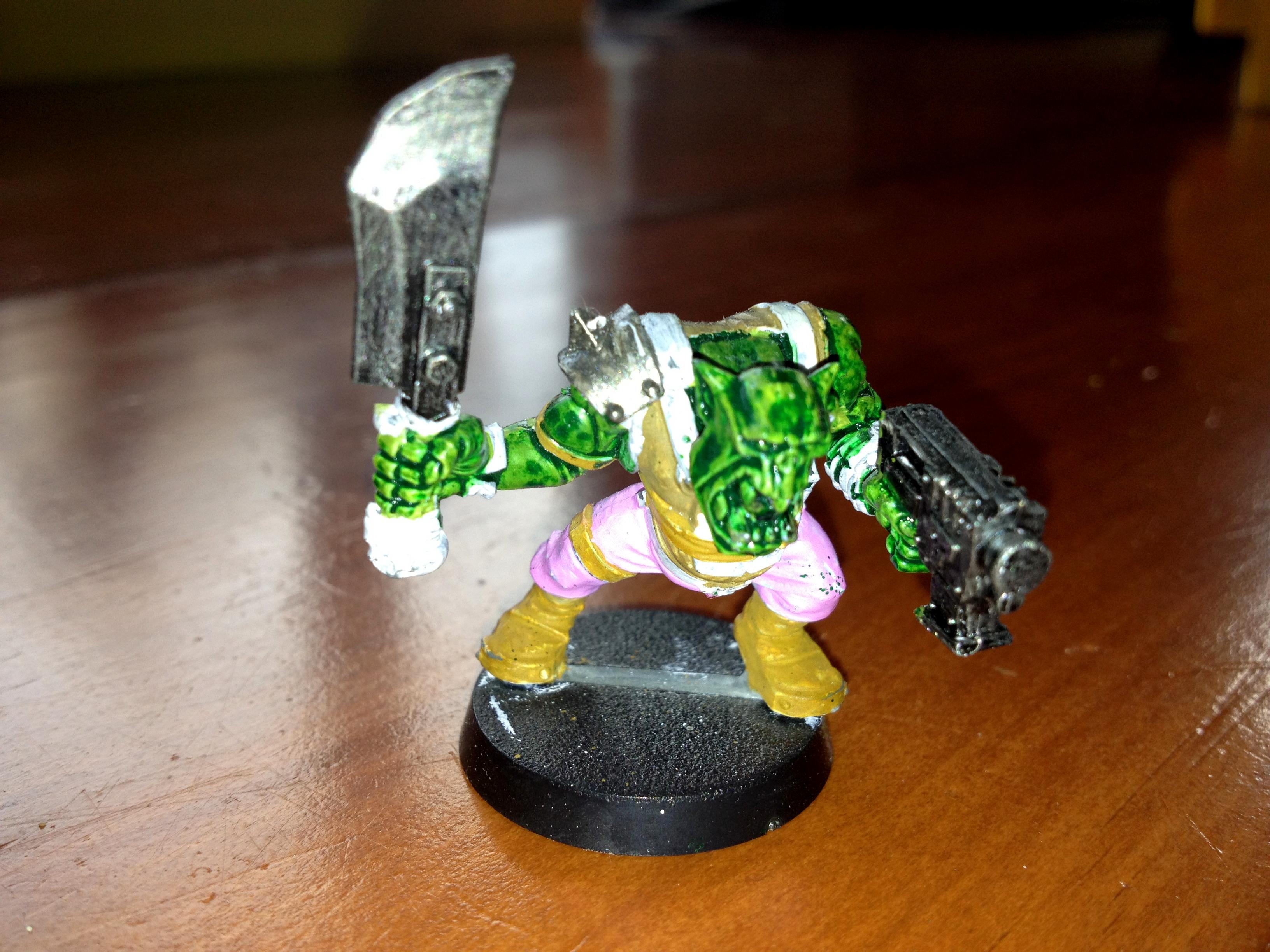 Orks, Painting, Why can't an Ork have pink pants?