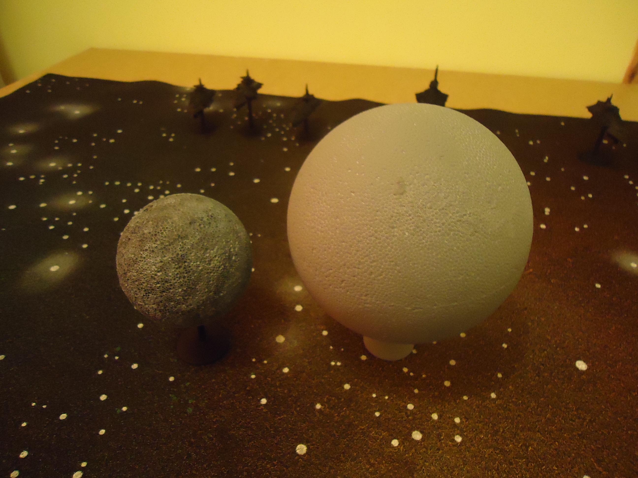 Moon and Planet