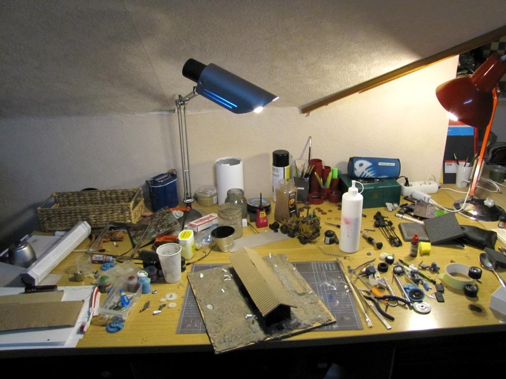 My desk after a &quot;creative&quot; phase...