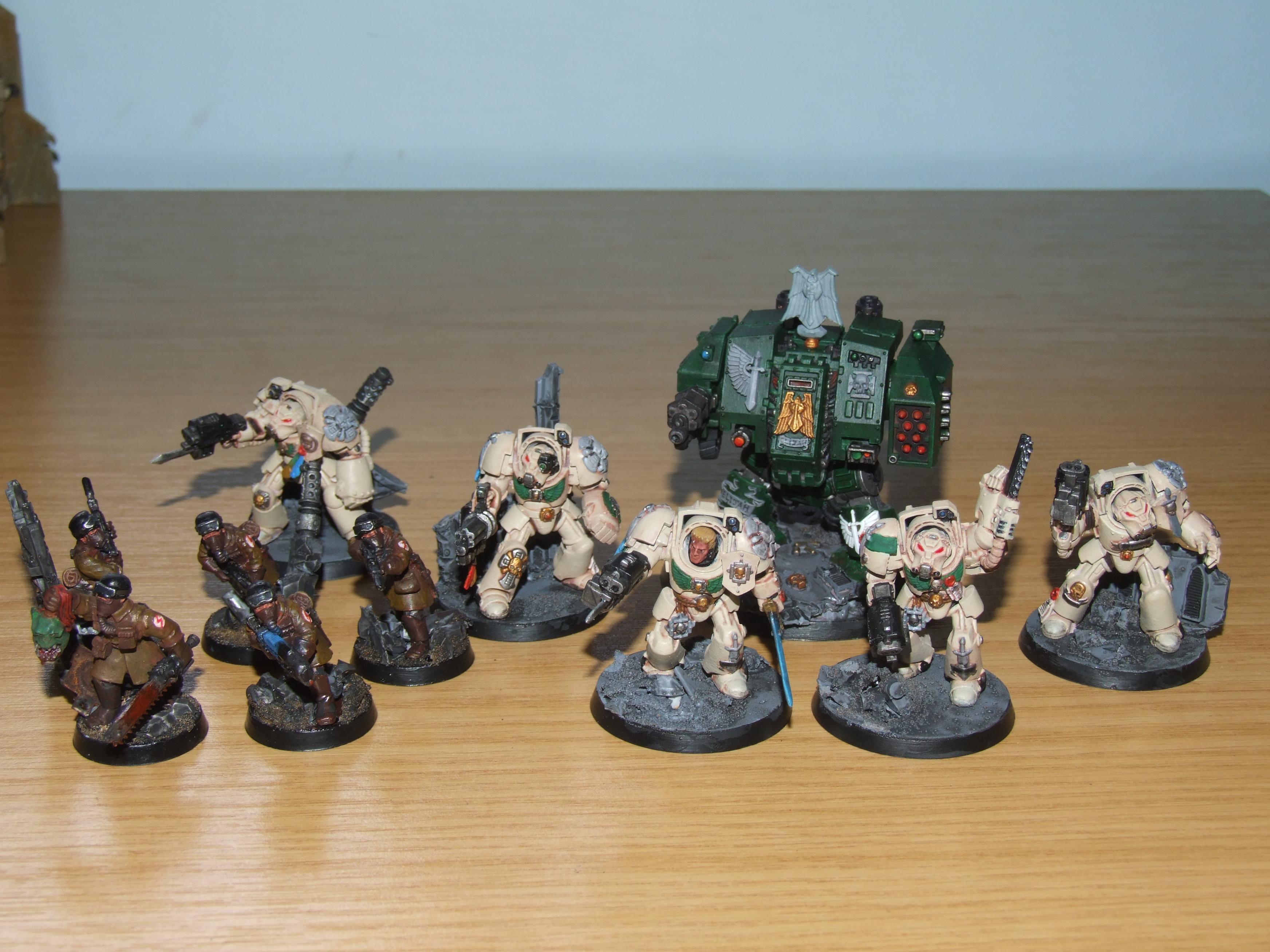 Armageddon, Dark Angels, Deathwing, Dreadnought, Imperial Guard, Space Marines, Steel Legion, Terminator Armor
