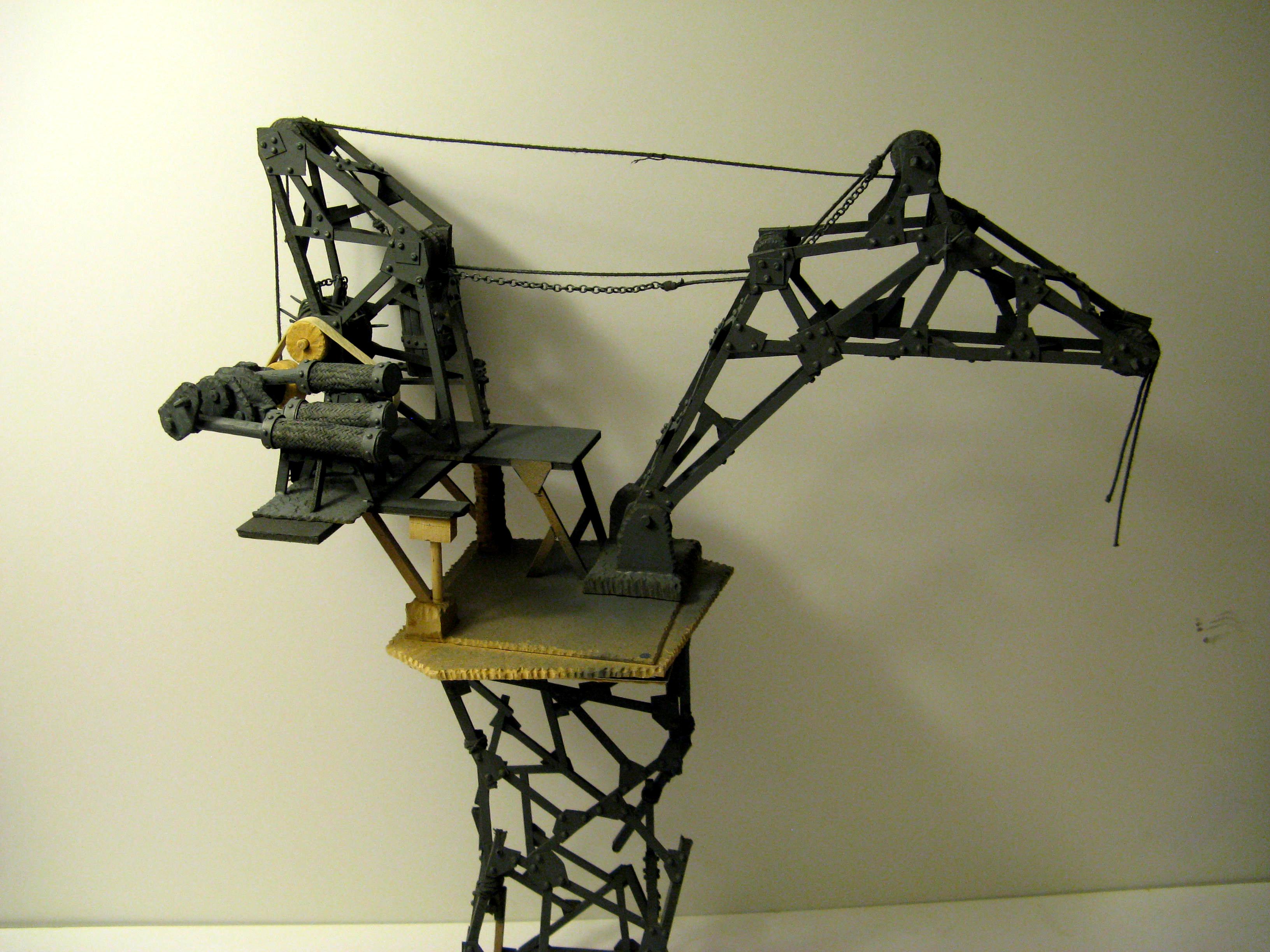 Crane, Fort, Fortification, Hure, Large, Modular, Orks, Ramshackle, Tall, Terrain, Tower