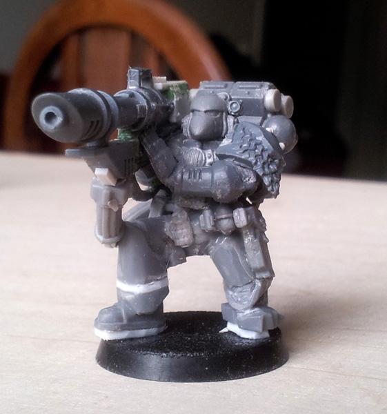 Heavy Weapon, Kneeling, Lascannon, Space Marines - Lascannon - Gallery 