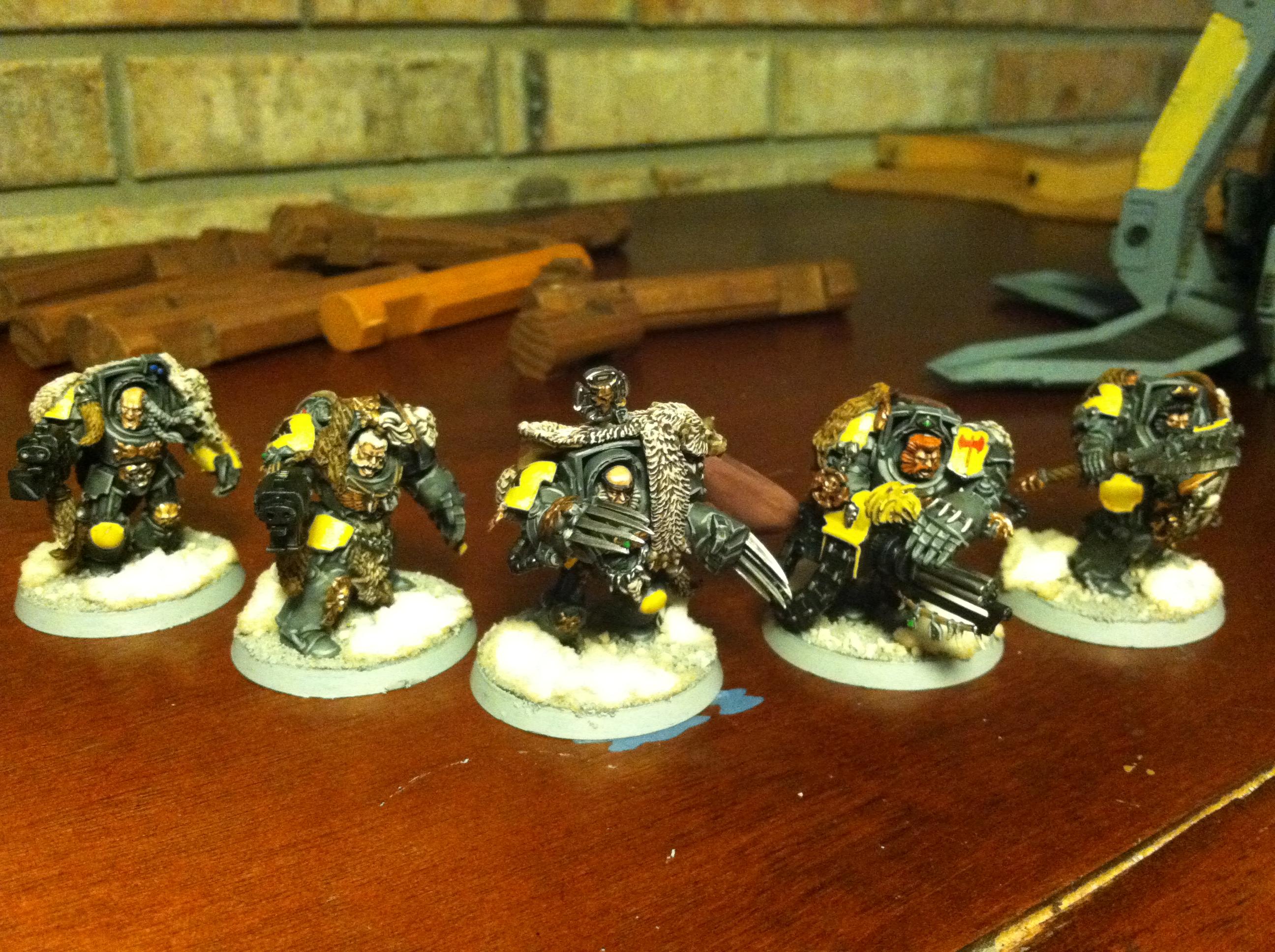 Space Wolves, Terminator Armor, Warhammer 40,000, Wolfguard