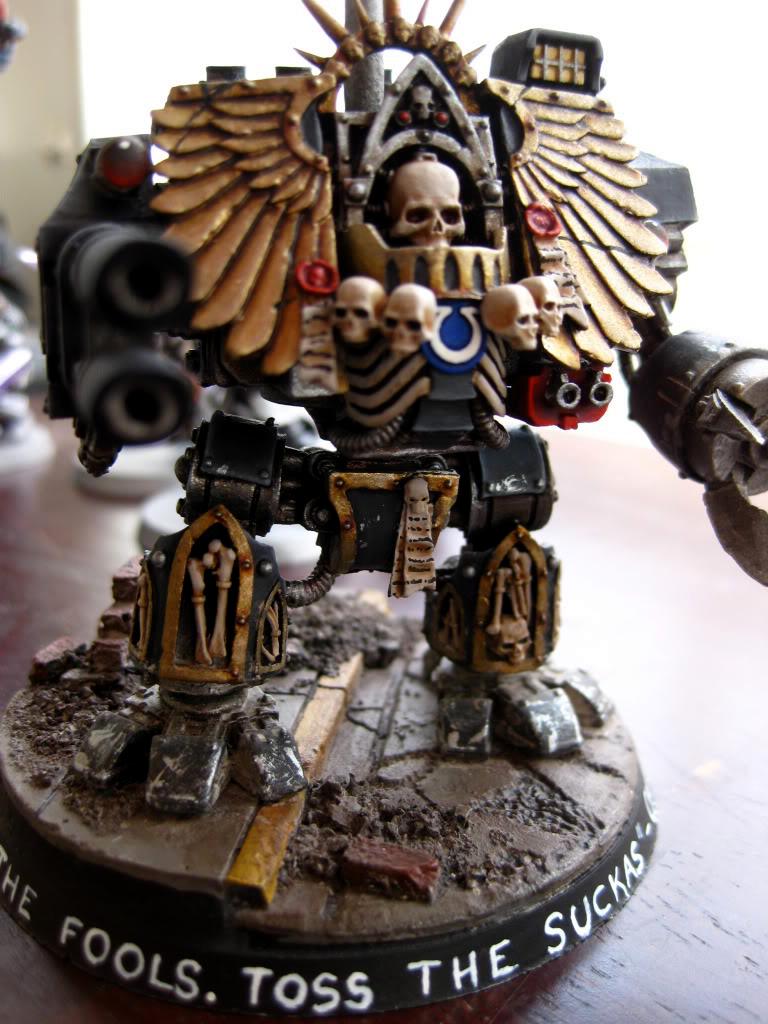 Chaplain, Dreadnought, Gold, Mr. T, Space Marines, Ultramarines, Venerable Dreadnought, Veteran