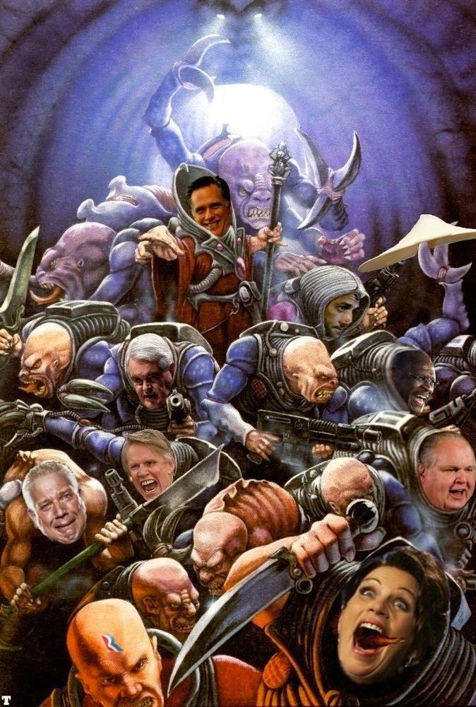 Genestealer Cult, Humor, Photoshop, Republican, Romney
