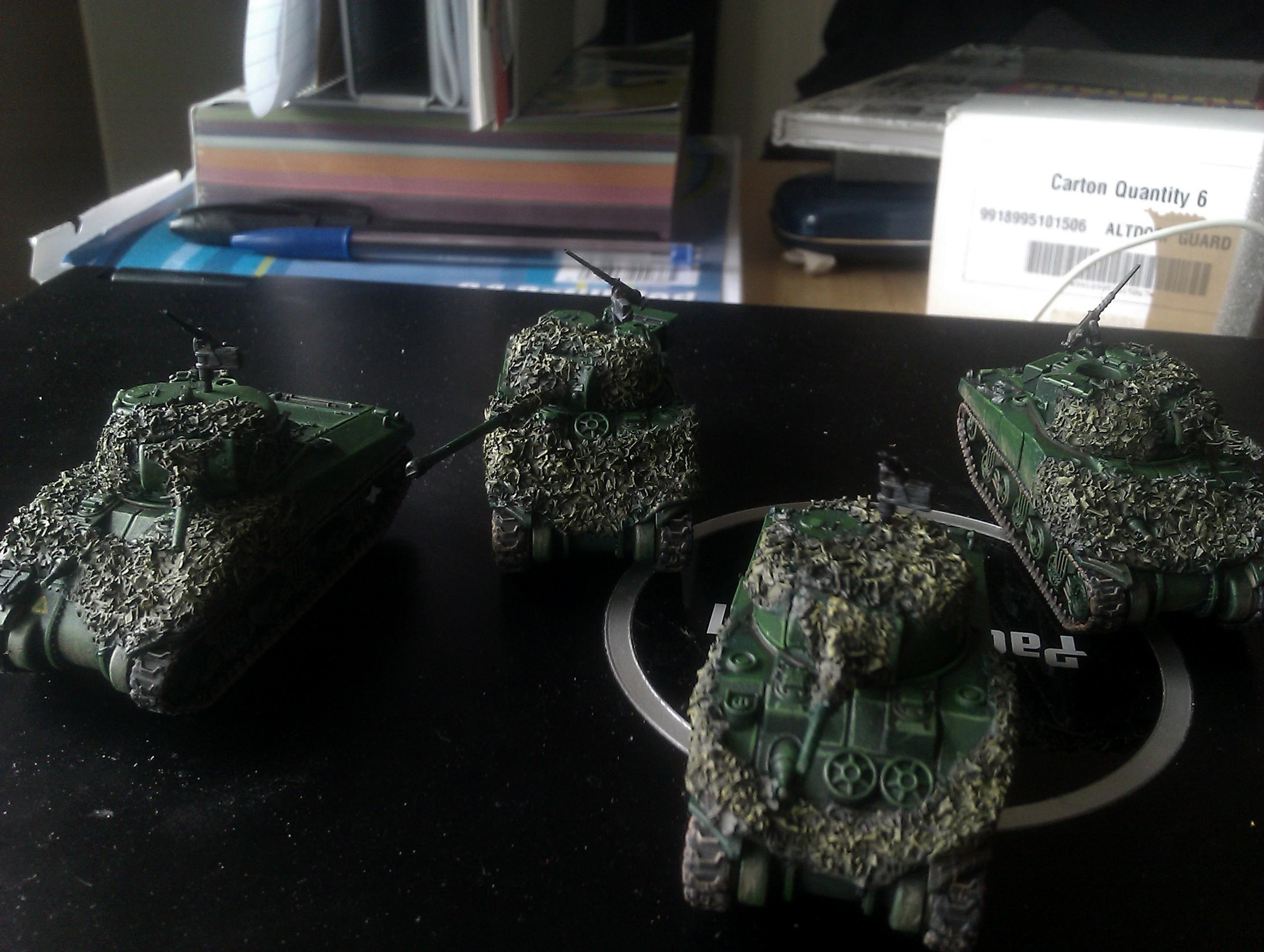15mm, British, Camouflage, Company, Fireflies, Firefly, Flames, Net, Of, Plastic, Sherman, Soldier, War