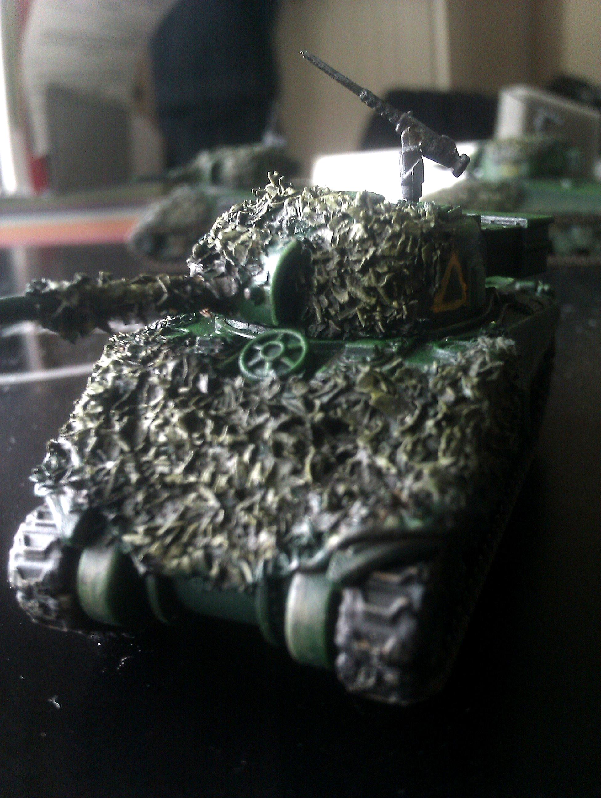 15mm, British, Camouflage, Company, Fireflies, Firefly, Flames, Net, Of, Plastic, Sherman, Soldier, War