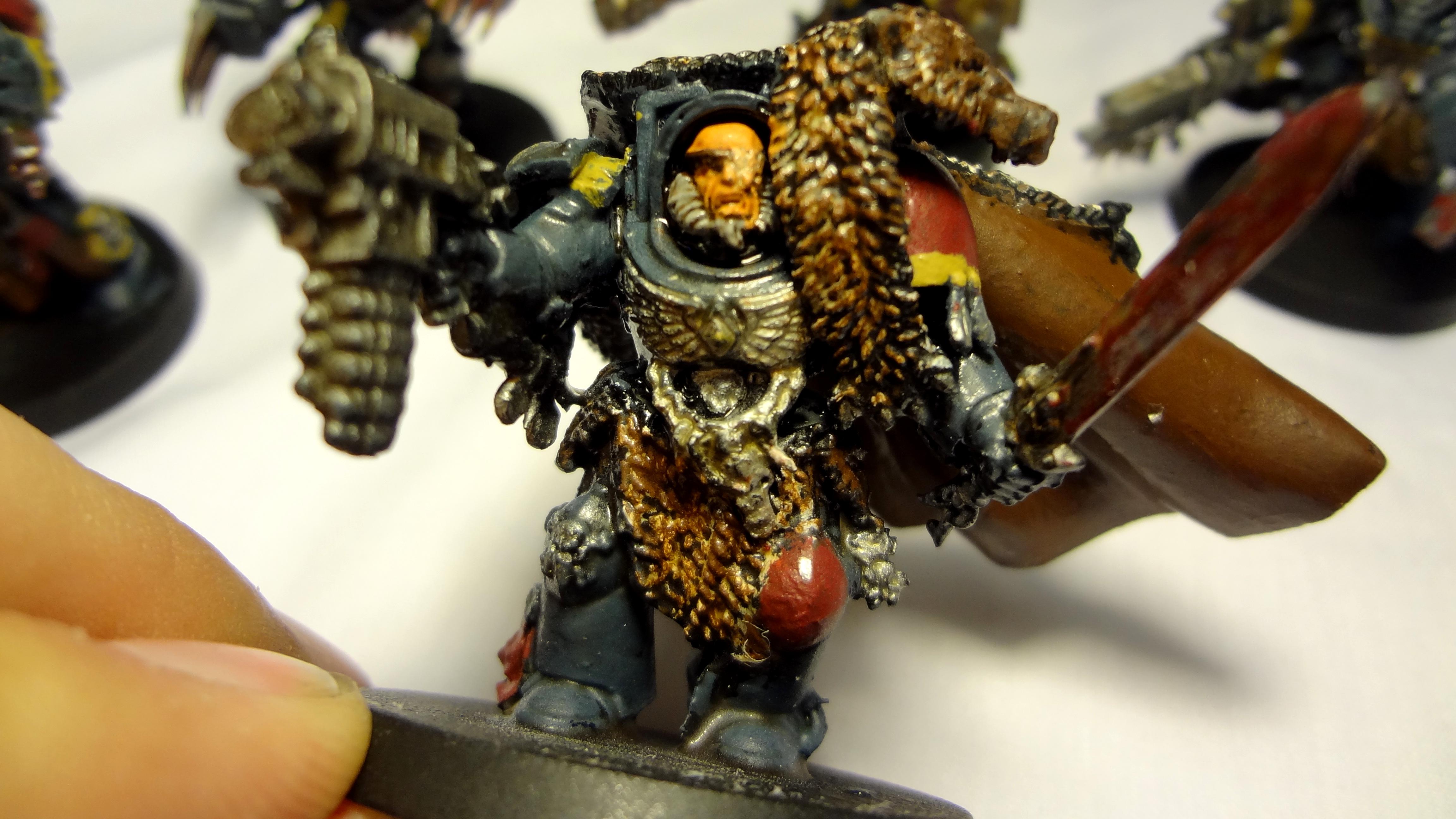 Bjorn The Fell-handed, Space, Space Marines, Terminator Armor, Warhammer 40,000, Warhammer Fantasy, Wolves