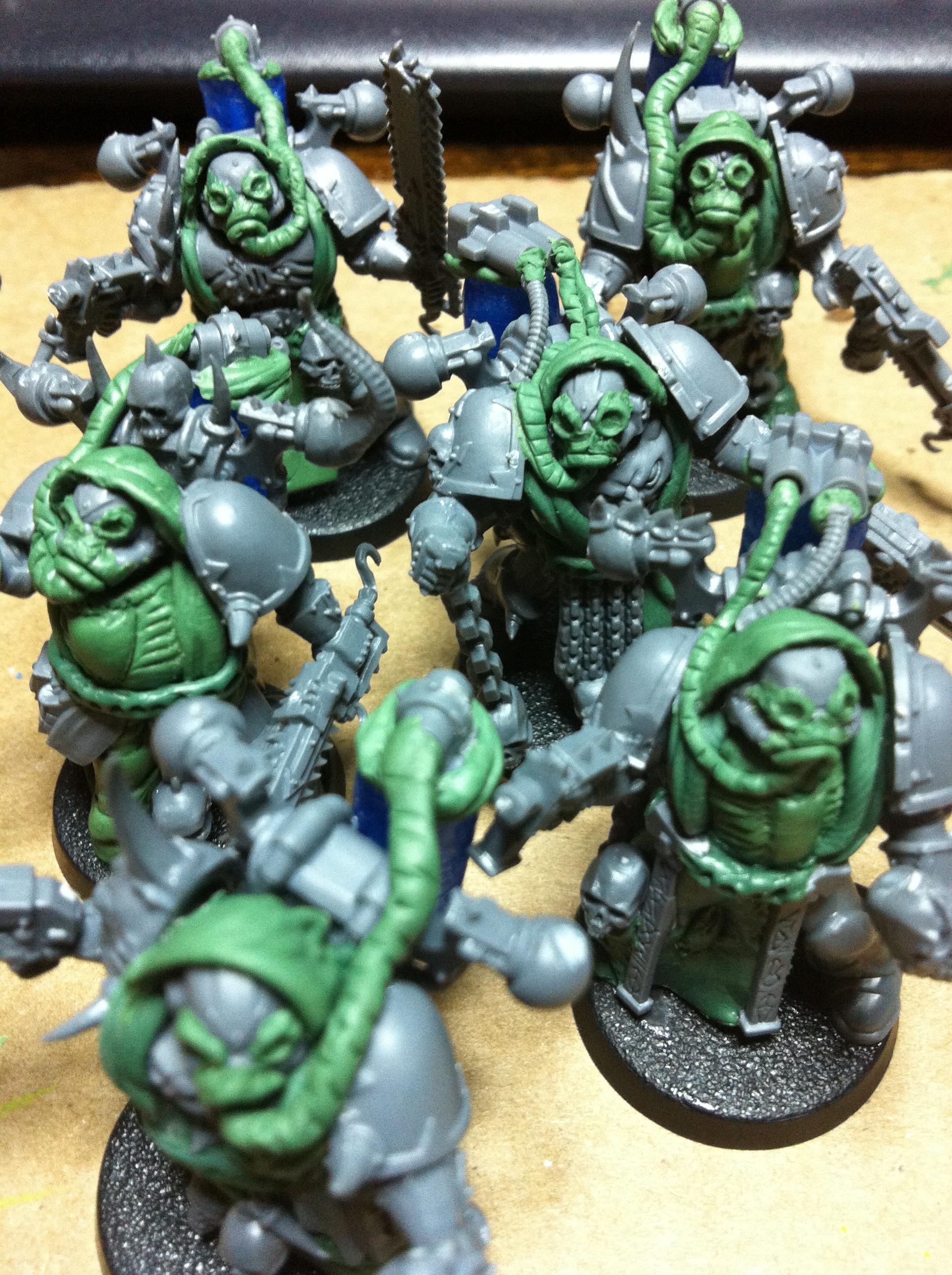 Chaos, Chaos Space Marines, Conversion, Greenstuff, Nurgle
