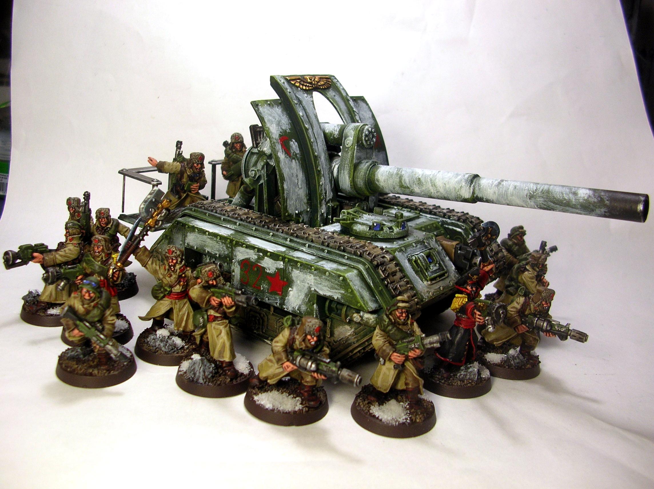 Artillery, Basilisk, Imperial Guard, Russians, Valhallans, Warhammer 40,000
