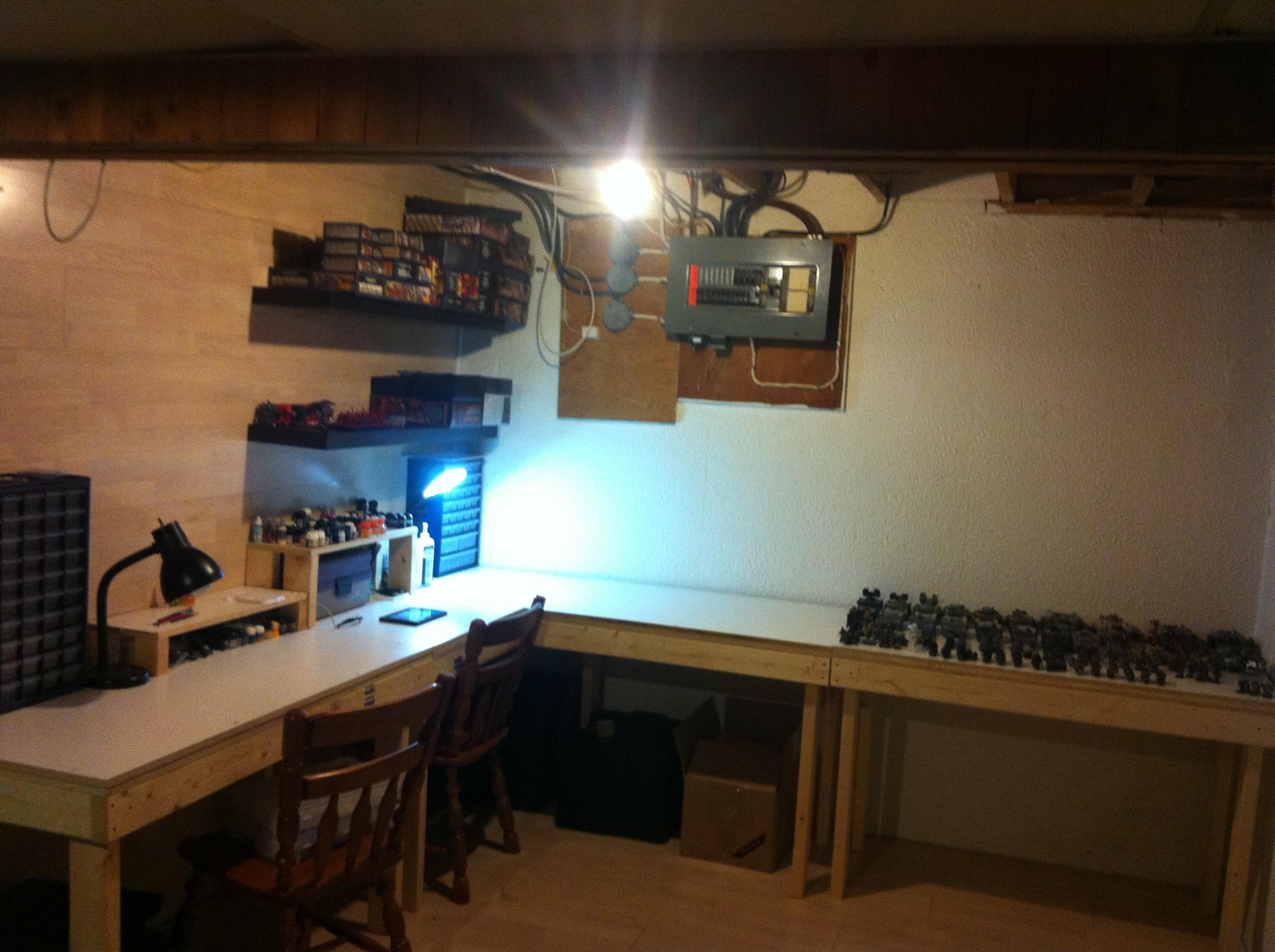 Bench, Game Table, Work Area, Workshop