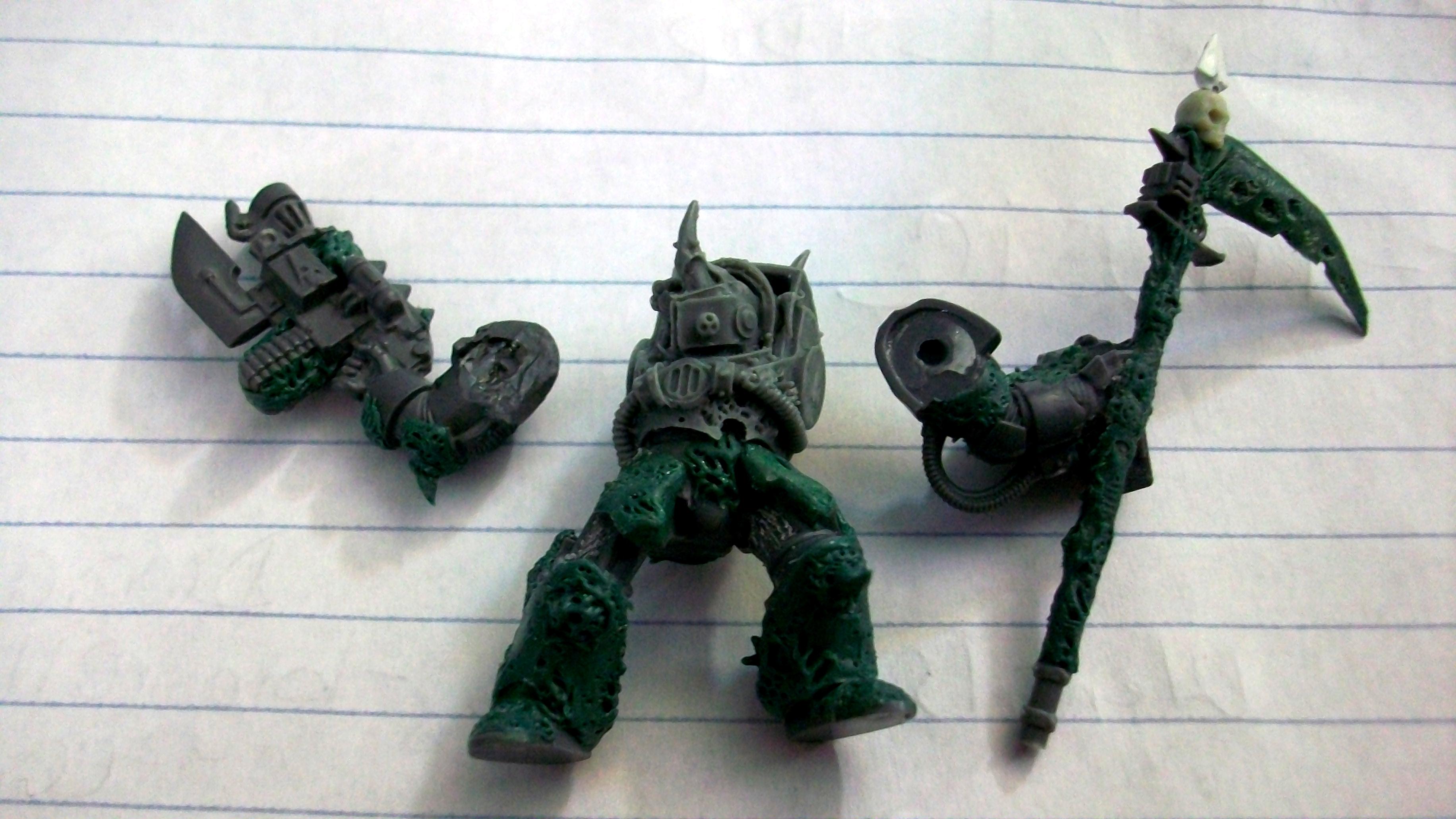 Chaos, Conversion, Death Guard, Grey Knights, Kitbash, Nurgle, Scythe, Space Marines, Terminator Armor, Work In Progress