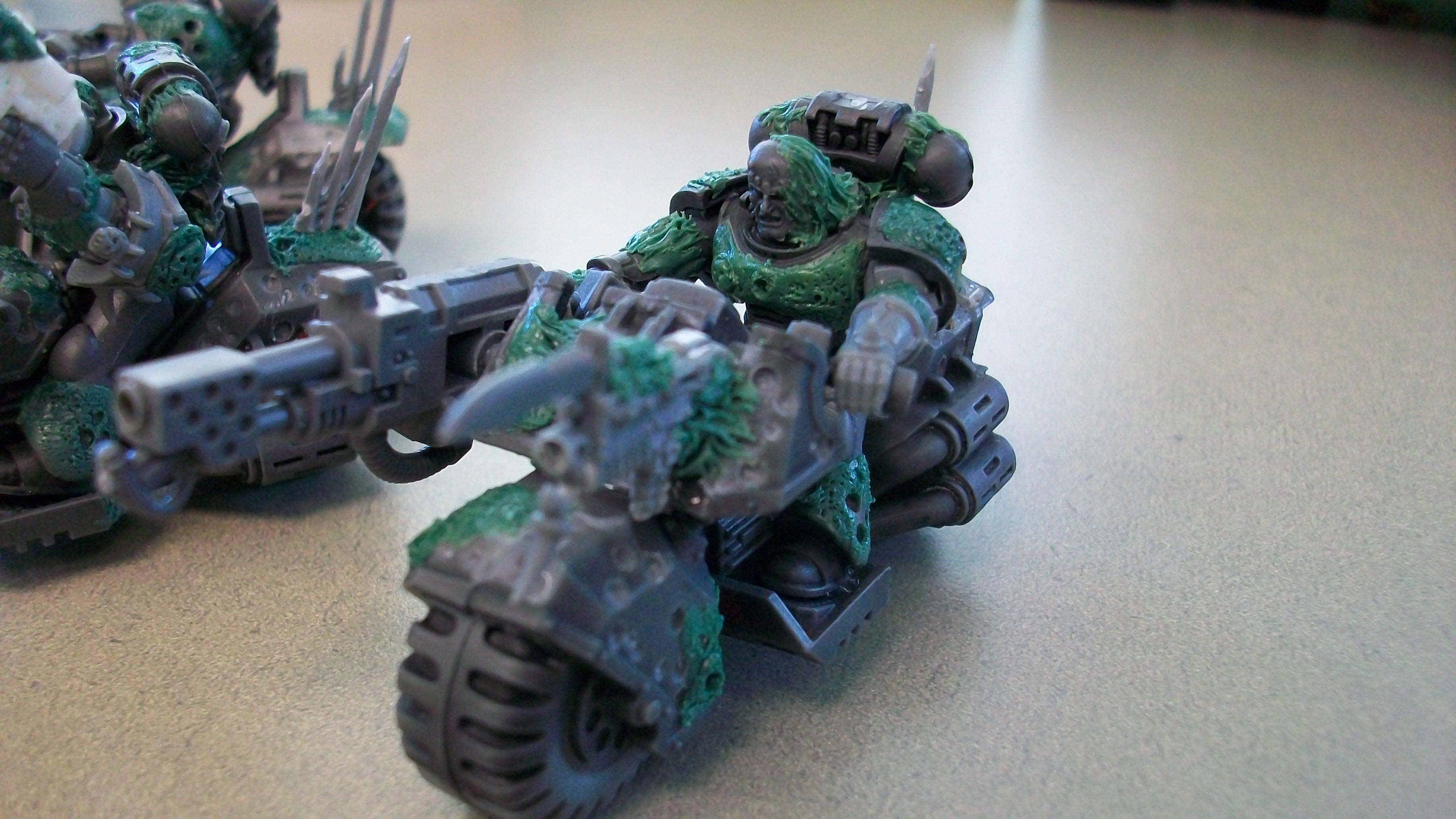 Bike, Chaos, Comversion, Custom, Flamer, Greenstuff, Meltagun, Nurgle, Scout Bike, Scouts, Space Marines, Work In Progress