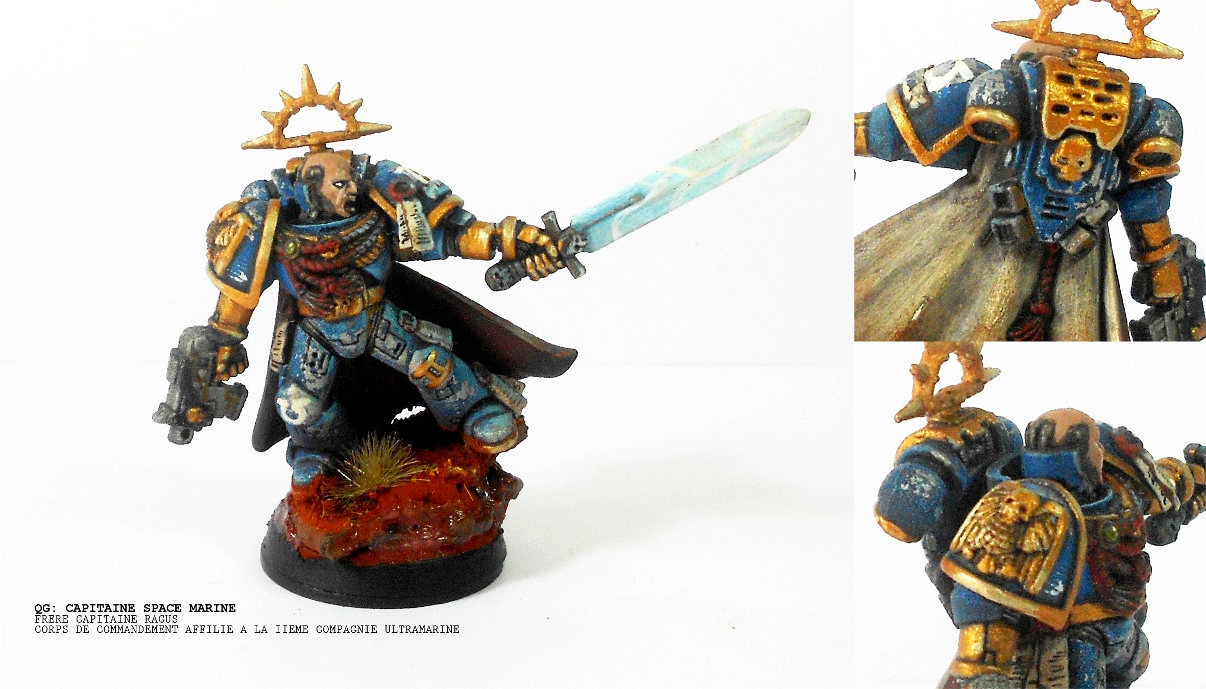 Captain, Chapter Mater, Commander, Space Marines, Ultramarines, Weathered