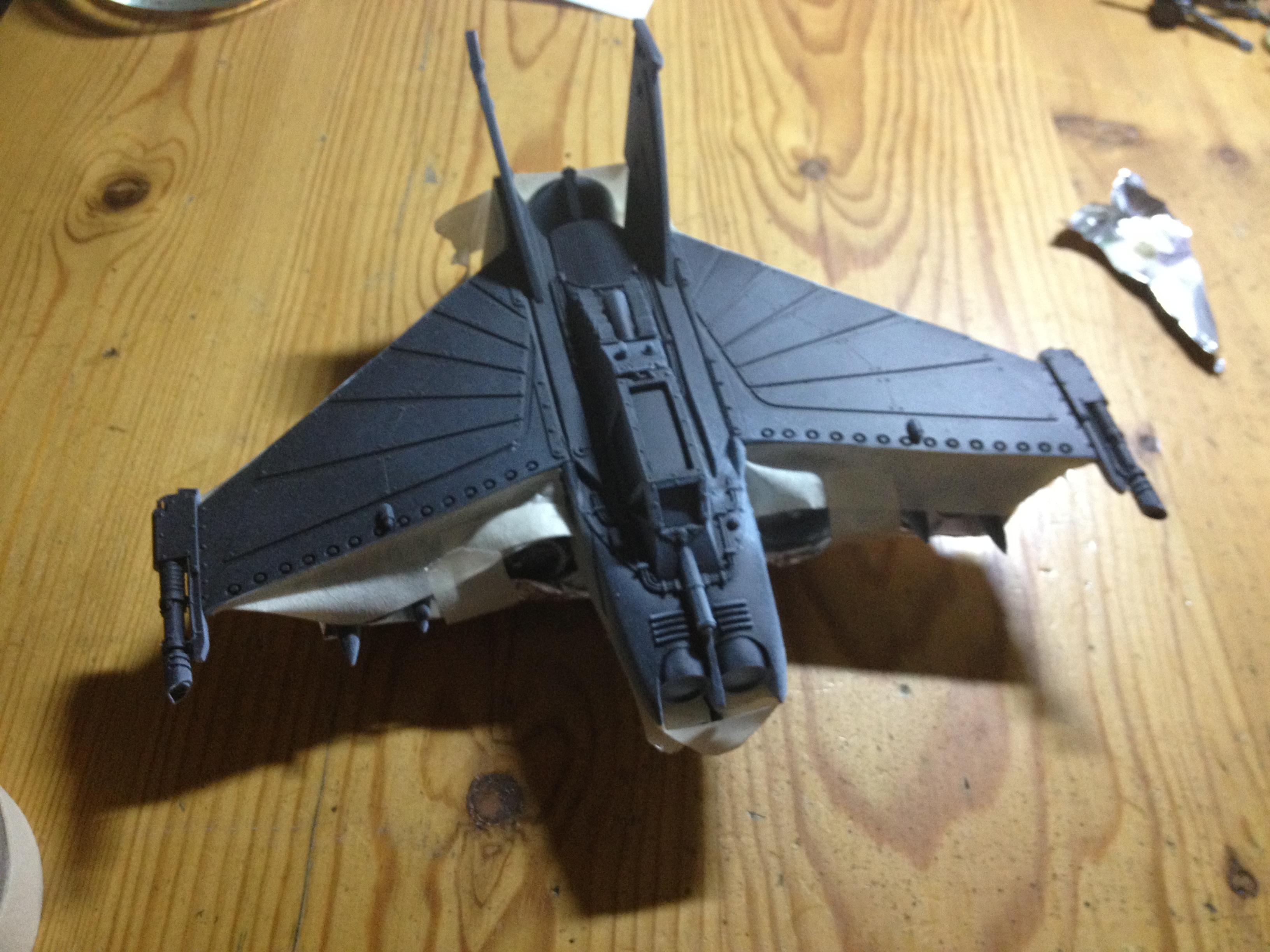 Top side prep, all flyers are dark grey satin finish on top and sky blue underneath. 