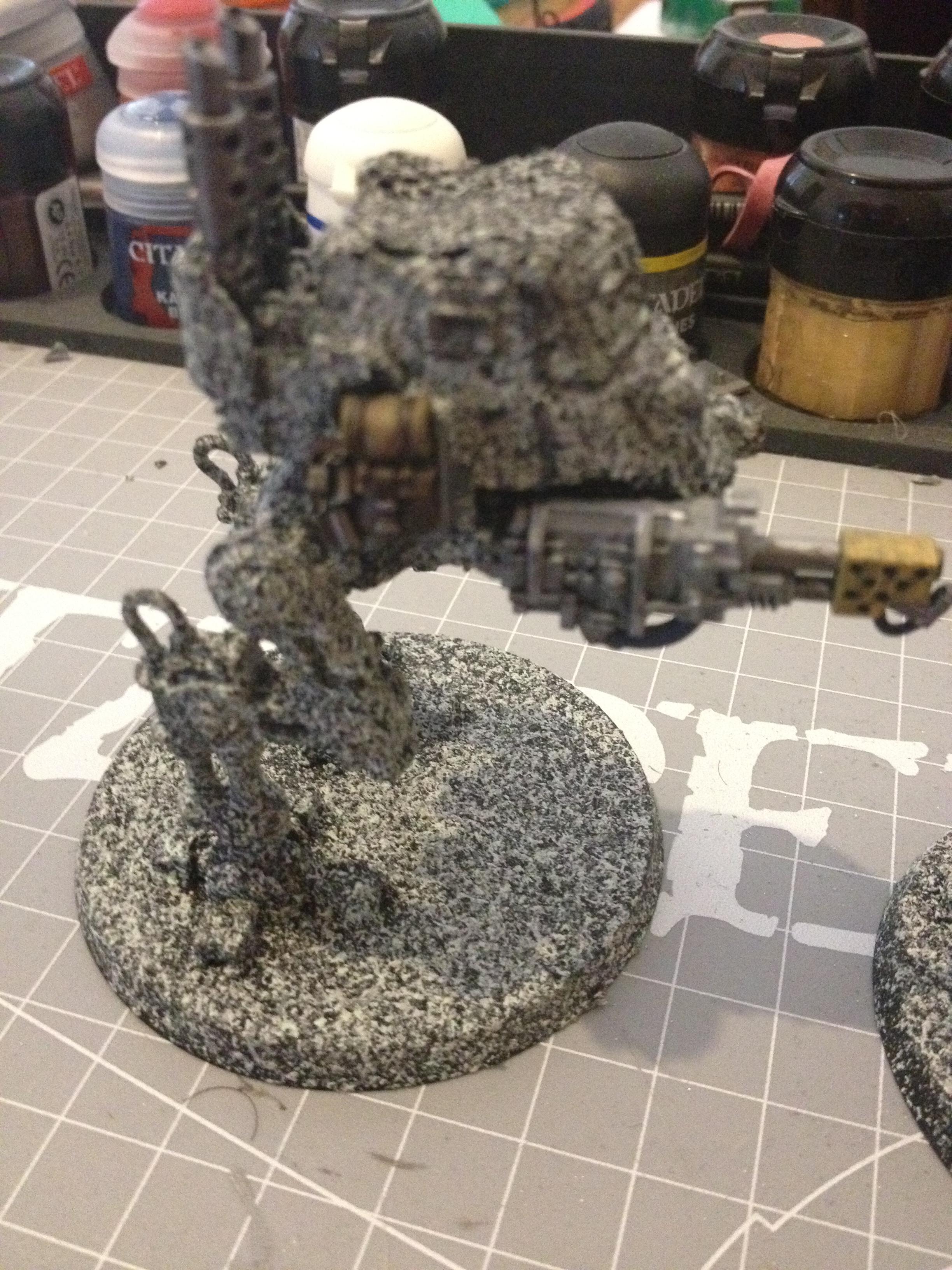 Next was to start painting some detail on the larger areas