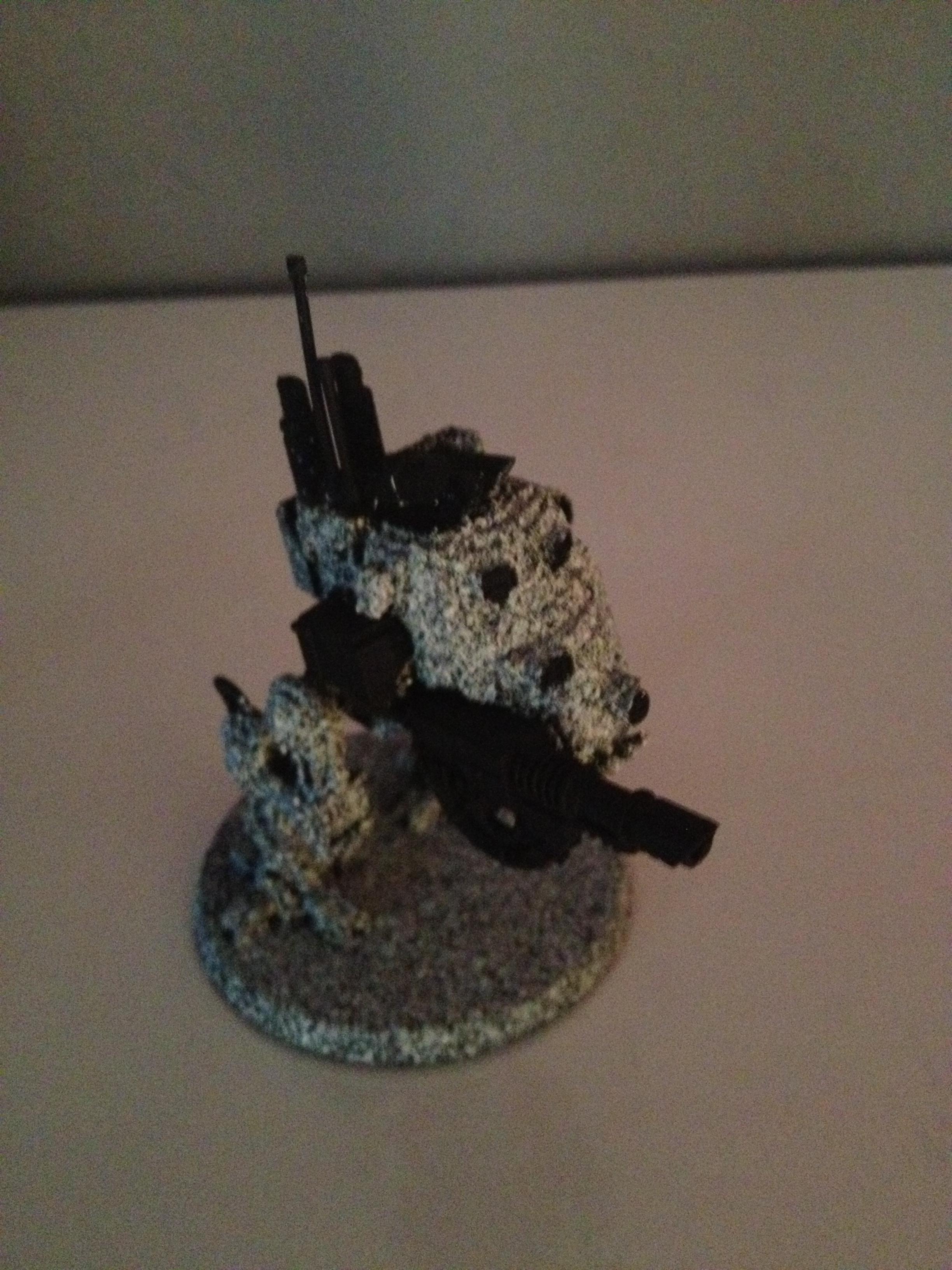 Once sprayed with a stone effect spray they looked like this