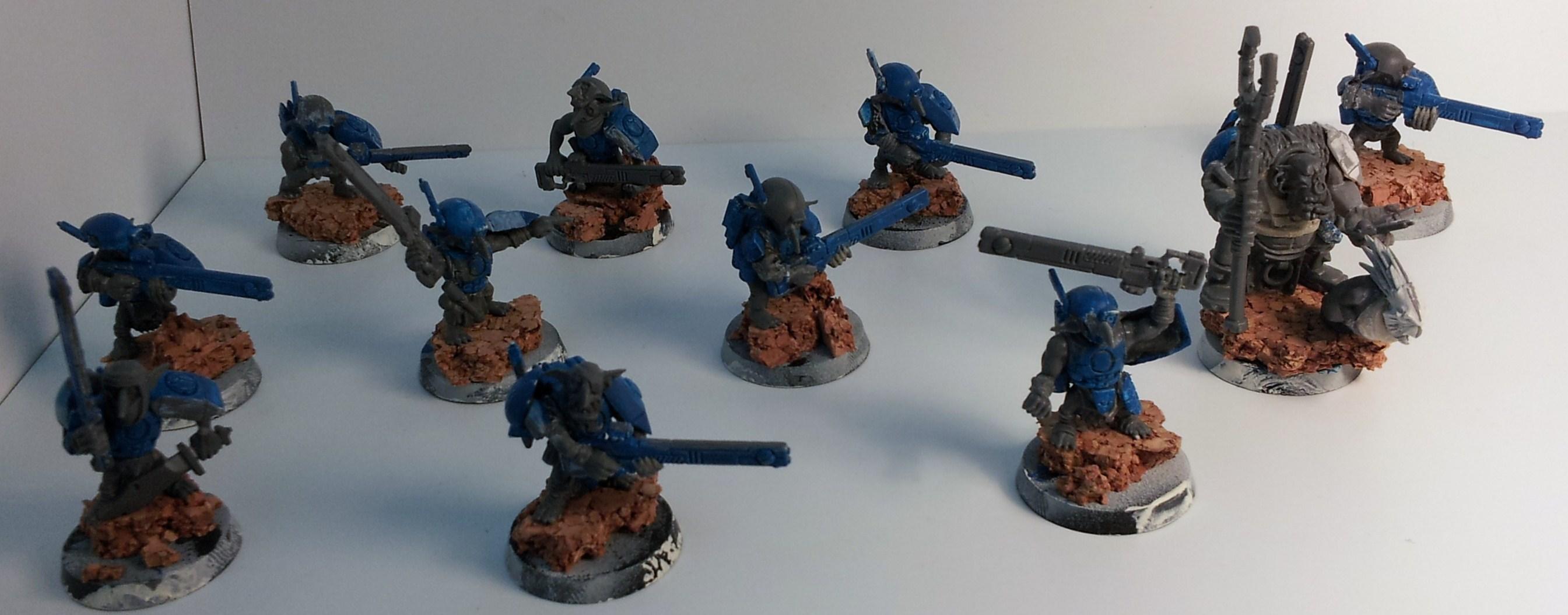 Allies, Broadsides, Conversion, Convert, Crisis Battlesuit, Fire Warriors, Grots, Orks, Suit, Tau