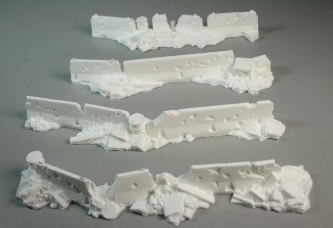 Unpainted resin barricade set