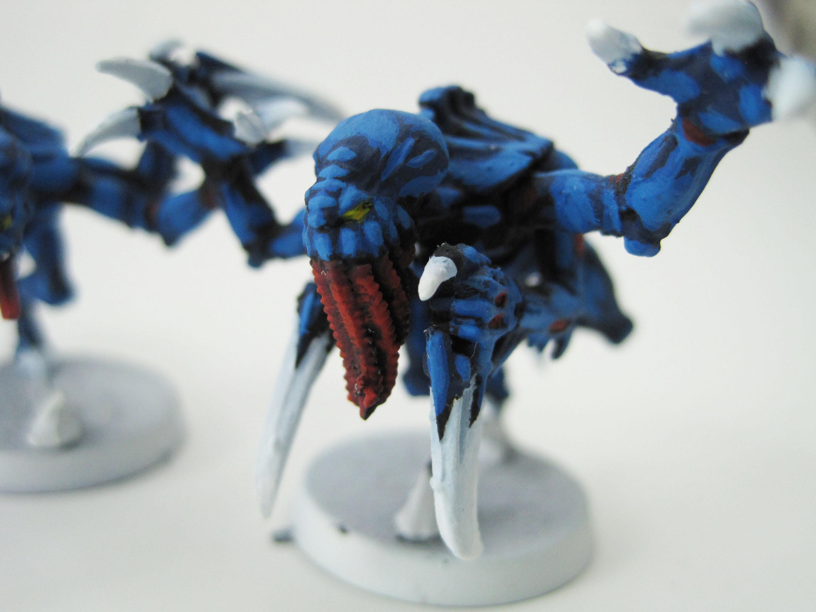 Blue, Feeder Tendrils, Genestealer, Kyogre, Red Carapace, Red Spots, Spot, Tentacle, Tyranids, White Claws