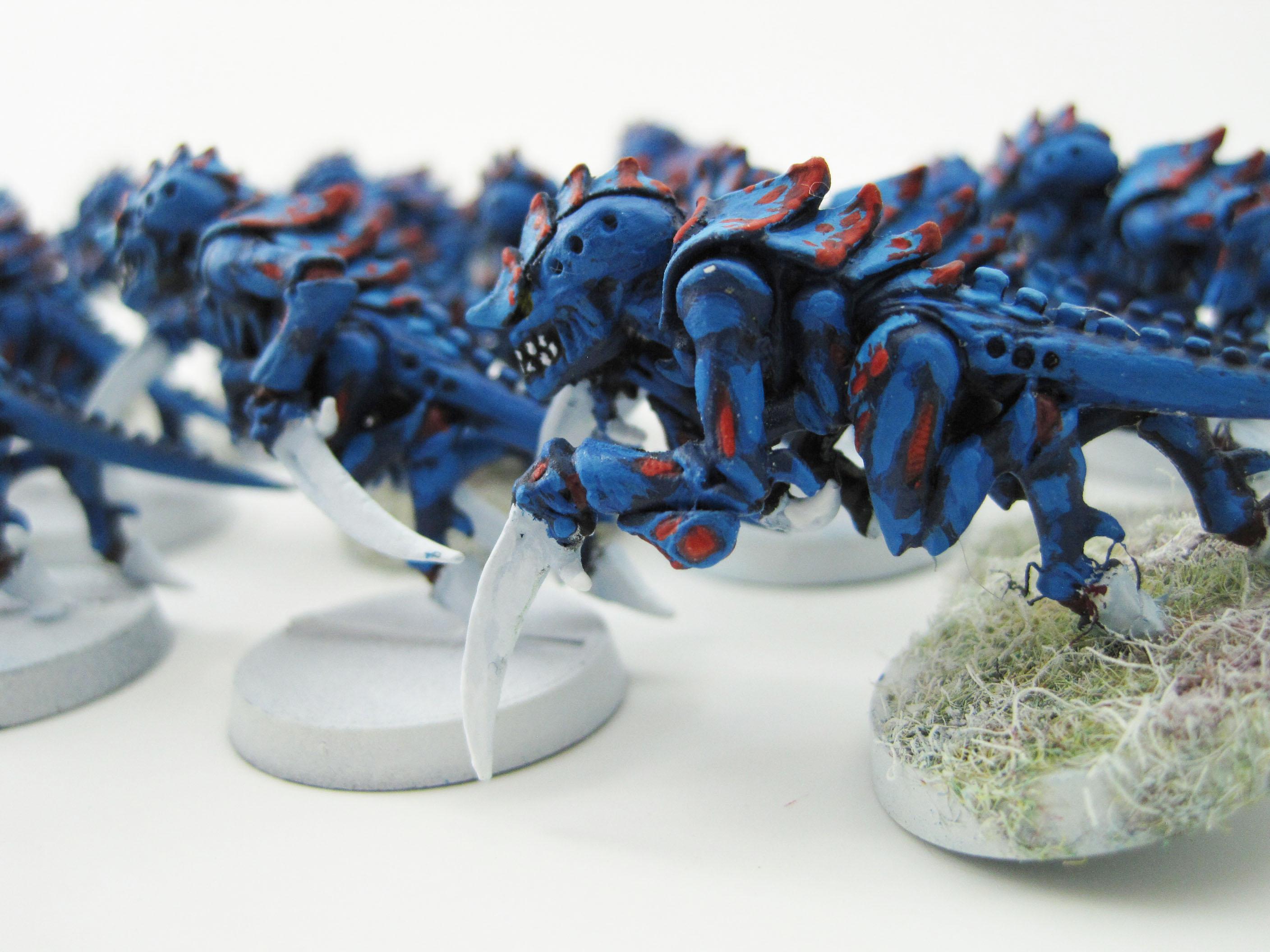 Blue, Hormagaunts, Kyogre, Red Carapace, Red Spots, Spot, Tyranids, White Claws