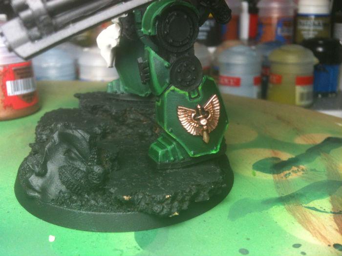 Dark Angels Contemptor Calf Armor Detail