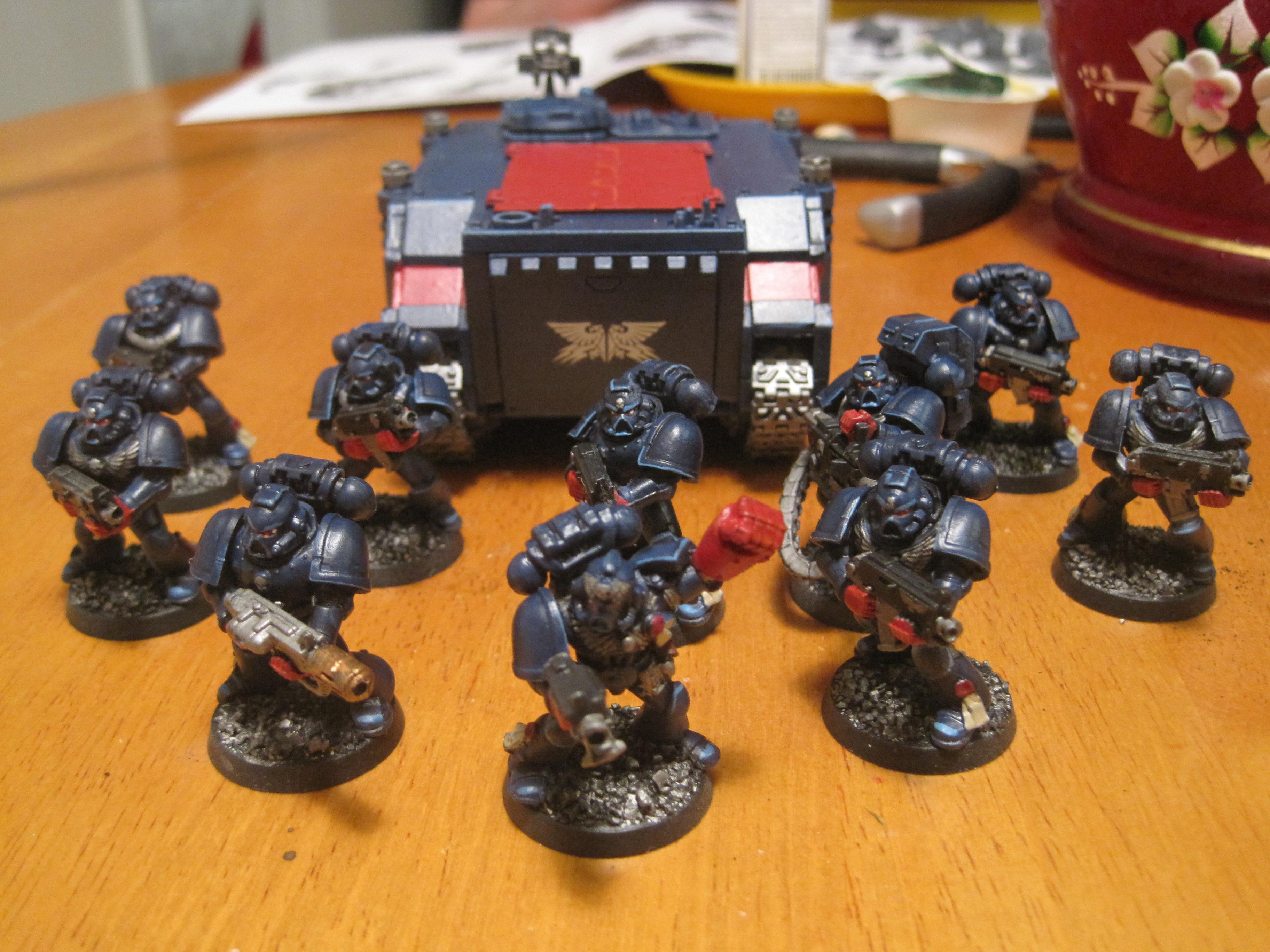 Crimson Fists, Rhino, Space Marines