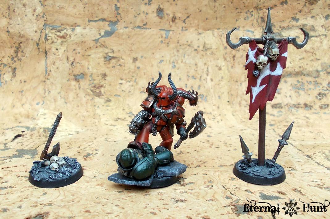 Chaos, Chaos Space Marines, Conversion, Khorne, Markers, Objective Marker, Trophy, Warhammer 40,000, World Eaters