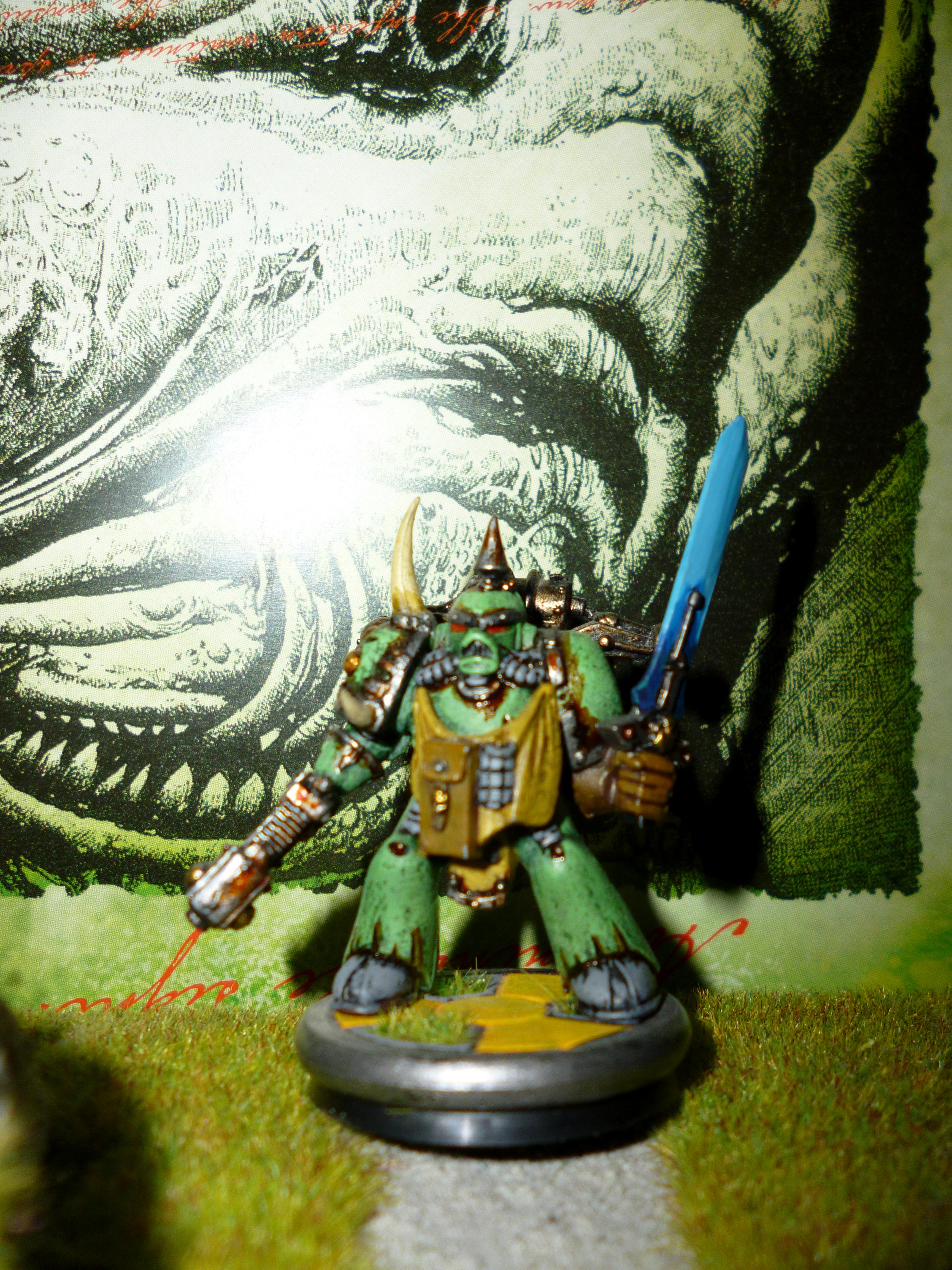 Chaos, Nurgle, Plague Marine Sergant, Space Marines