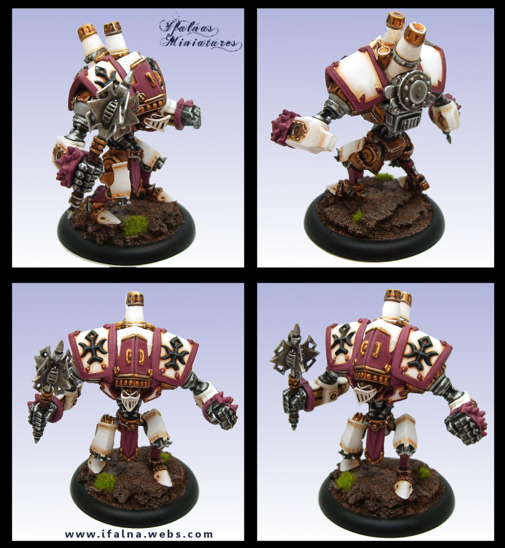 Crusader, Privateer Press, Protectorate Of Menoth, Warjack, Warmachine, White