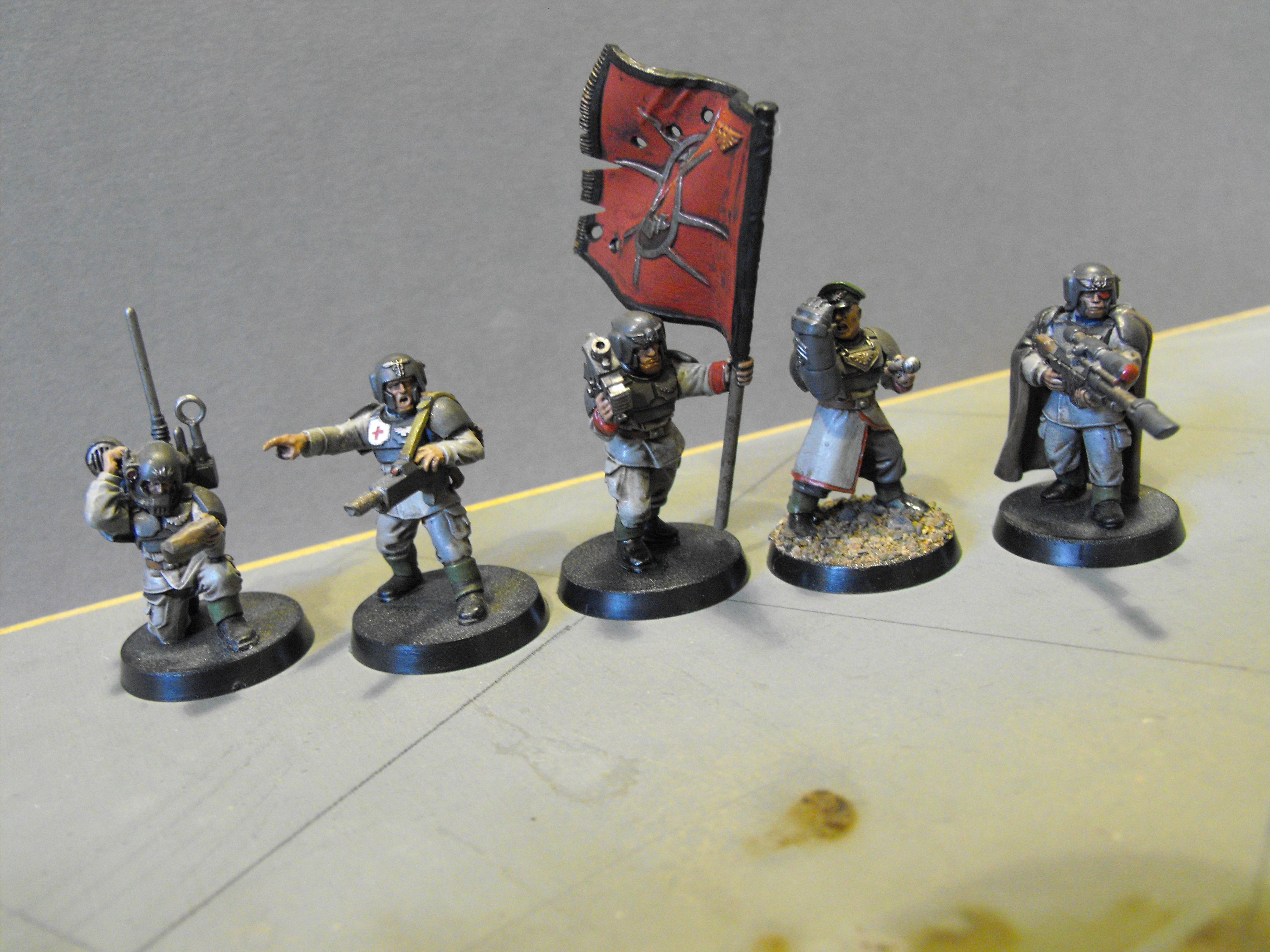 Cadians, Command Squad, Freehand, Imperial Guard, Warhammer 40,000