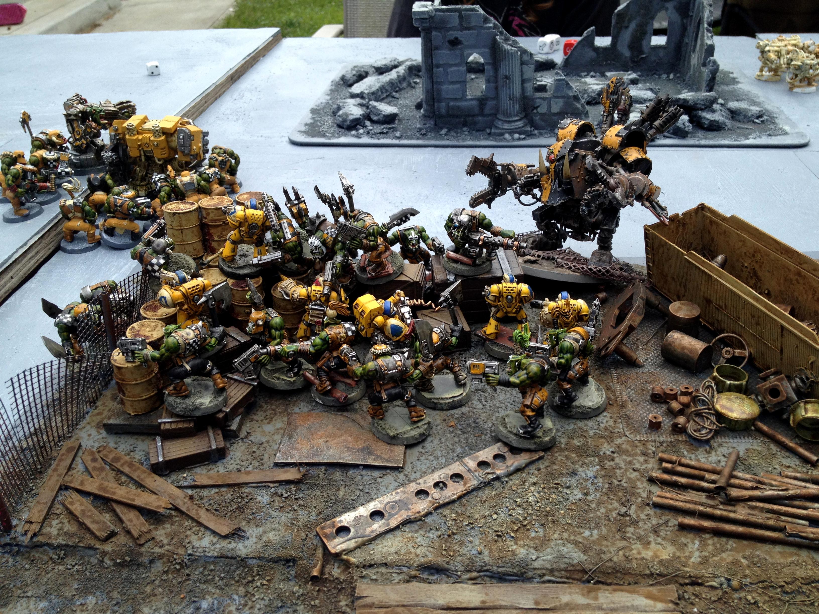 Dreadnought, Ork Dreadnaught, Orks, Space Marines