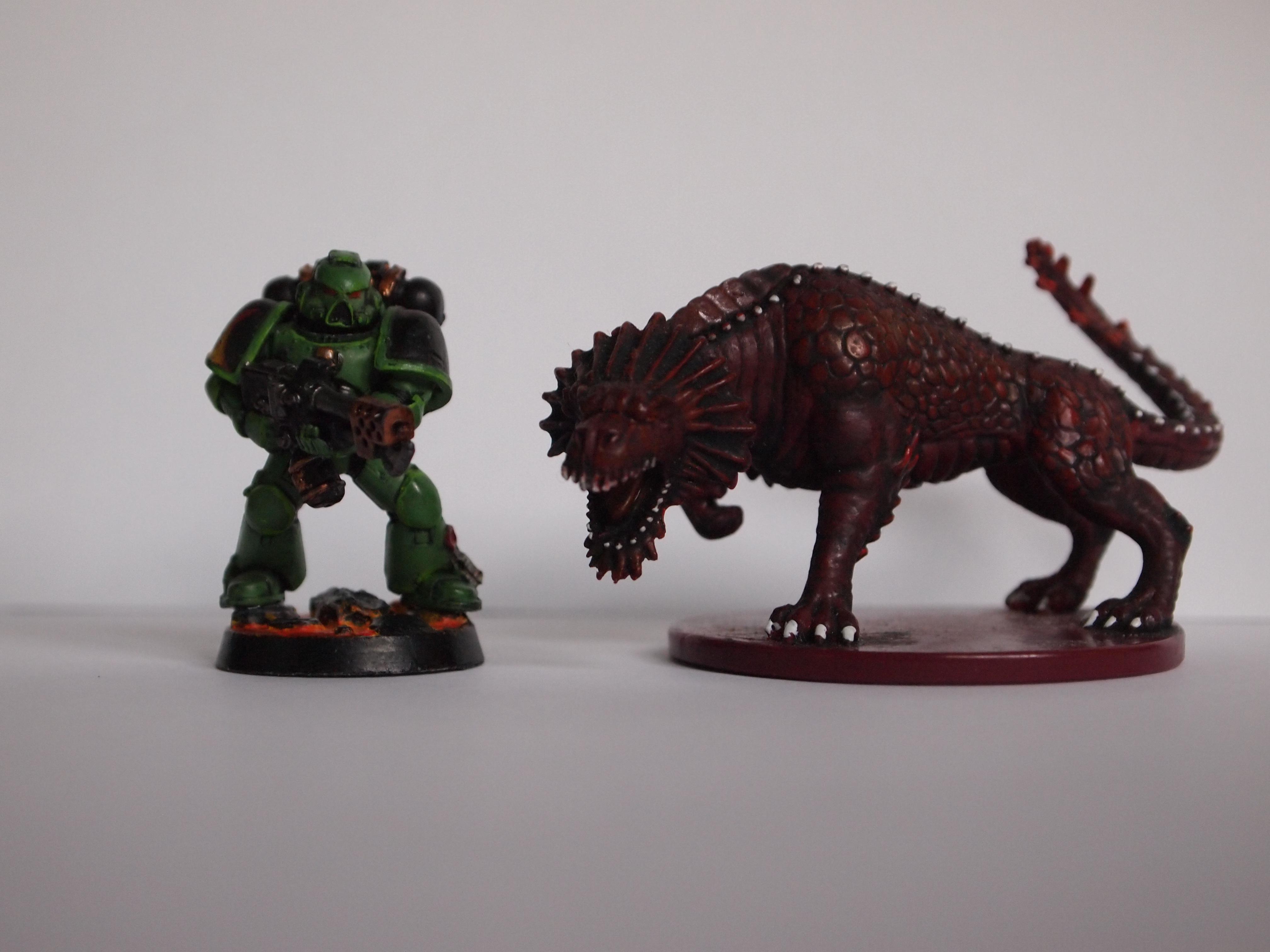 Drake with marine for scale comparison