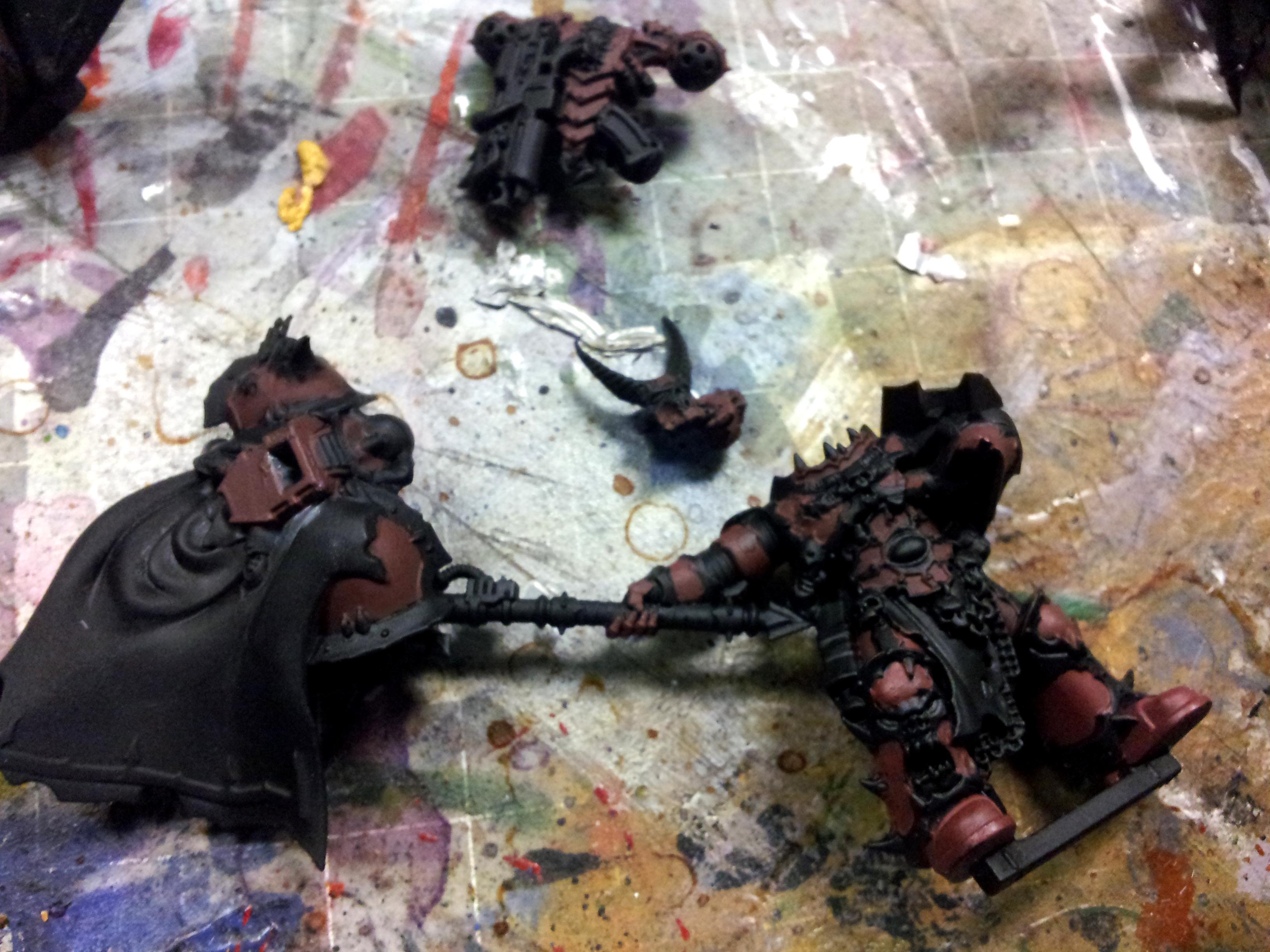 Chaos Space Marines, Chosen, Chosen Champion, Dark Vengeance, Deadshot, Khorne, Power Maul, Work In Progress
