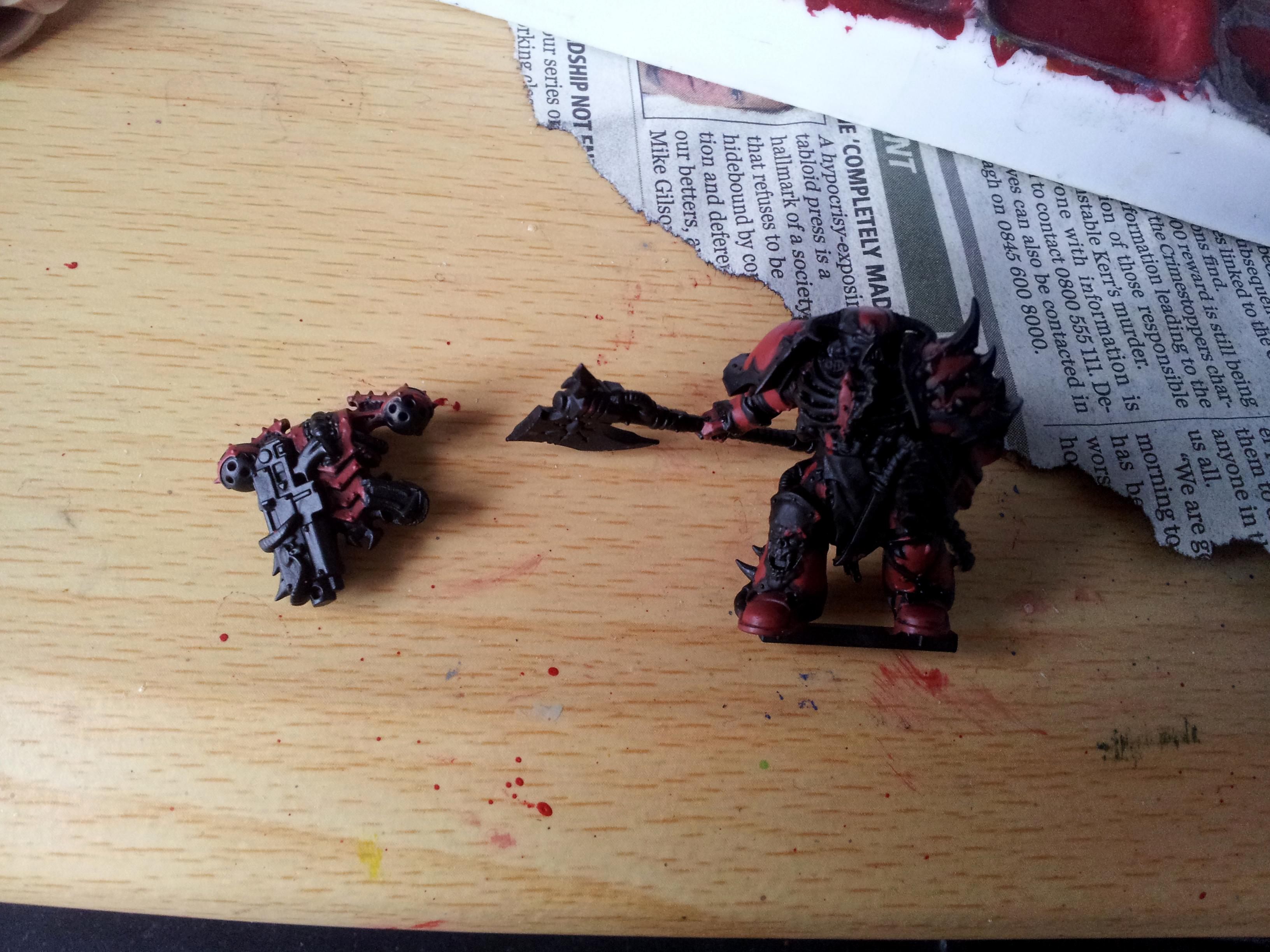 Chaos Space Marines, Chosen, Dark Vengeance, Deadshot, Khorne, Power Axe, Work In Progress