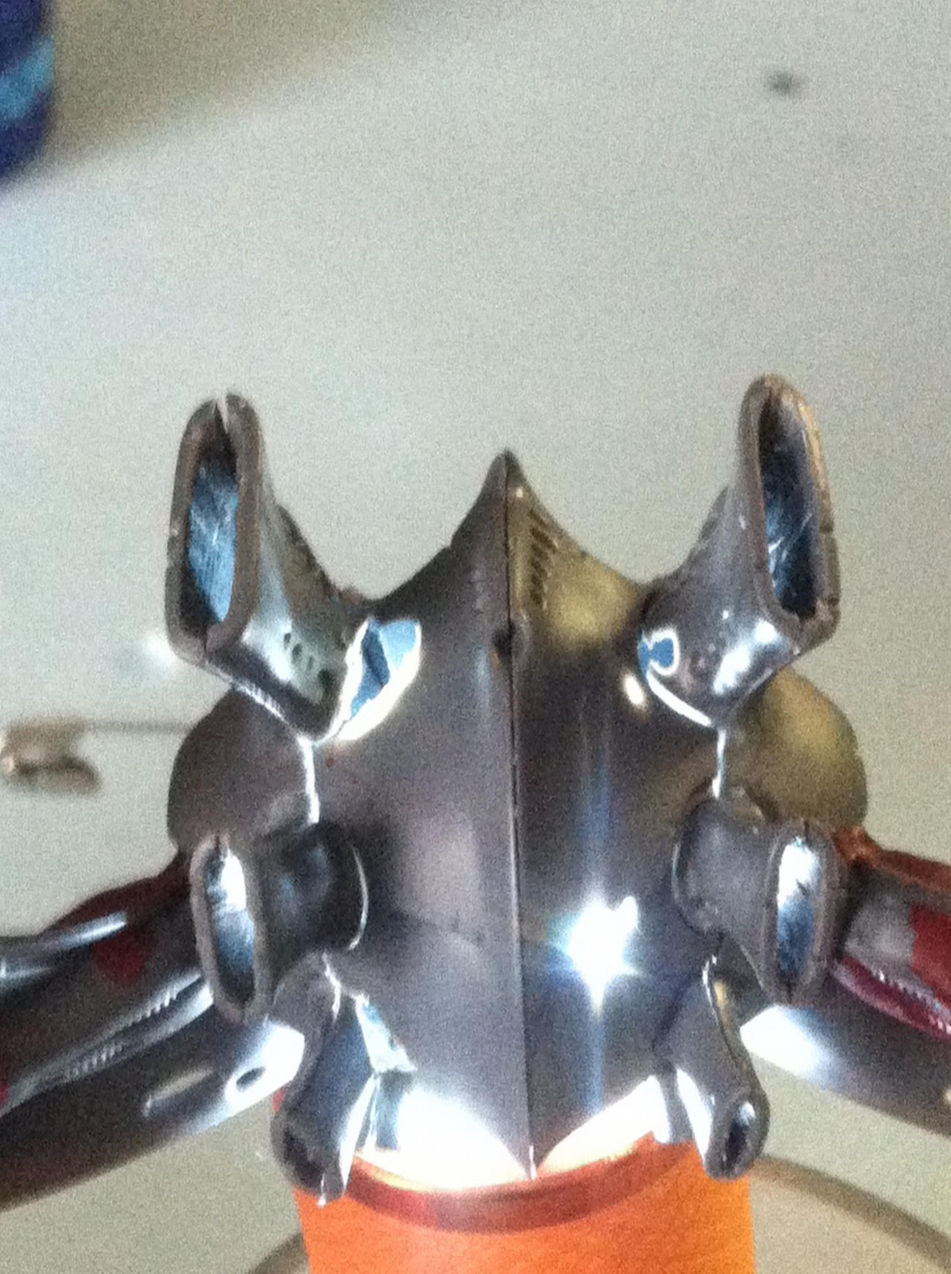 Lit up from underneath with a flashlight. Coming soon: internal green LED shots. 