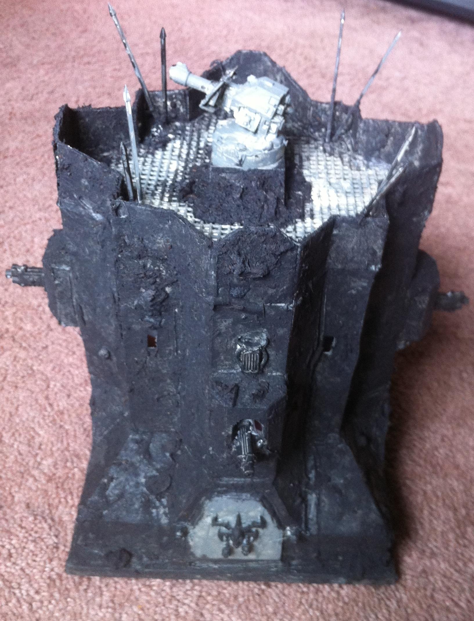 Scratchbuilt Bastion with Lascannon, WIP