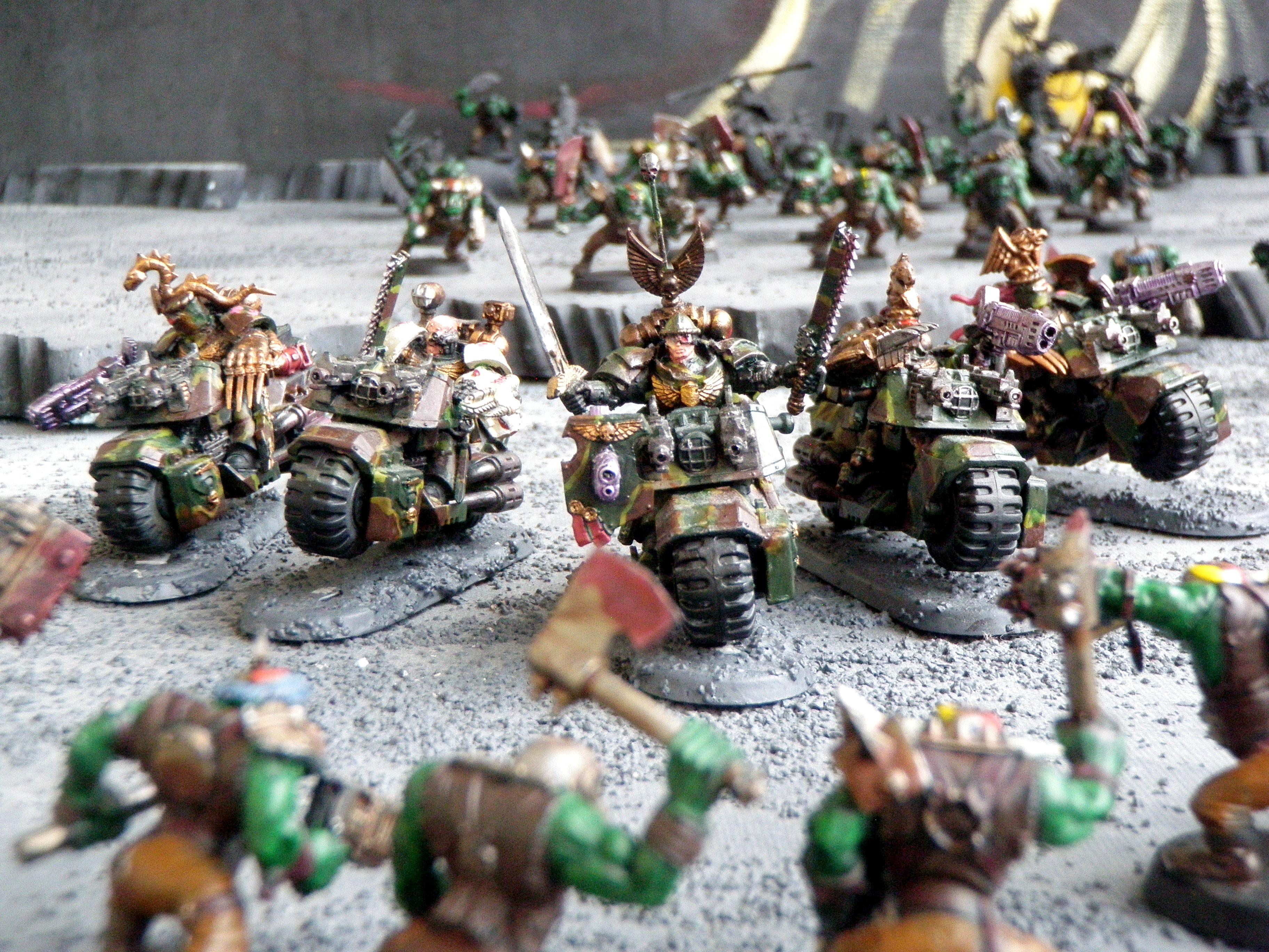 Bike, Camouflage, Command Squad Plasma Gunners, Lightning Claws, Space Marines