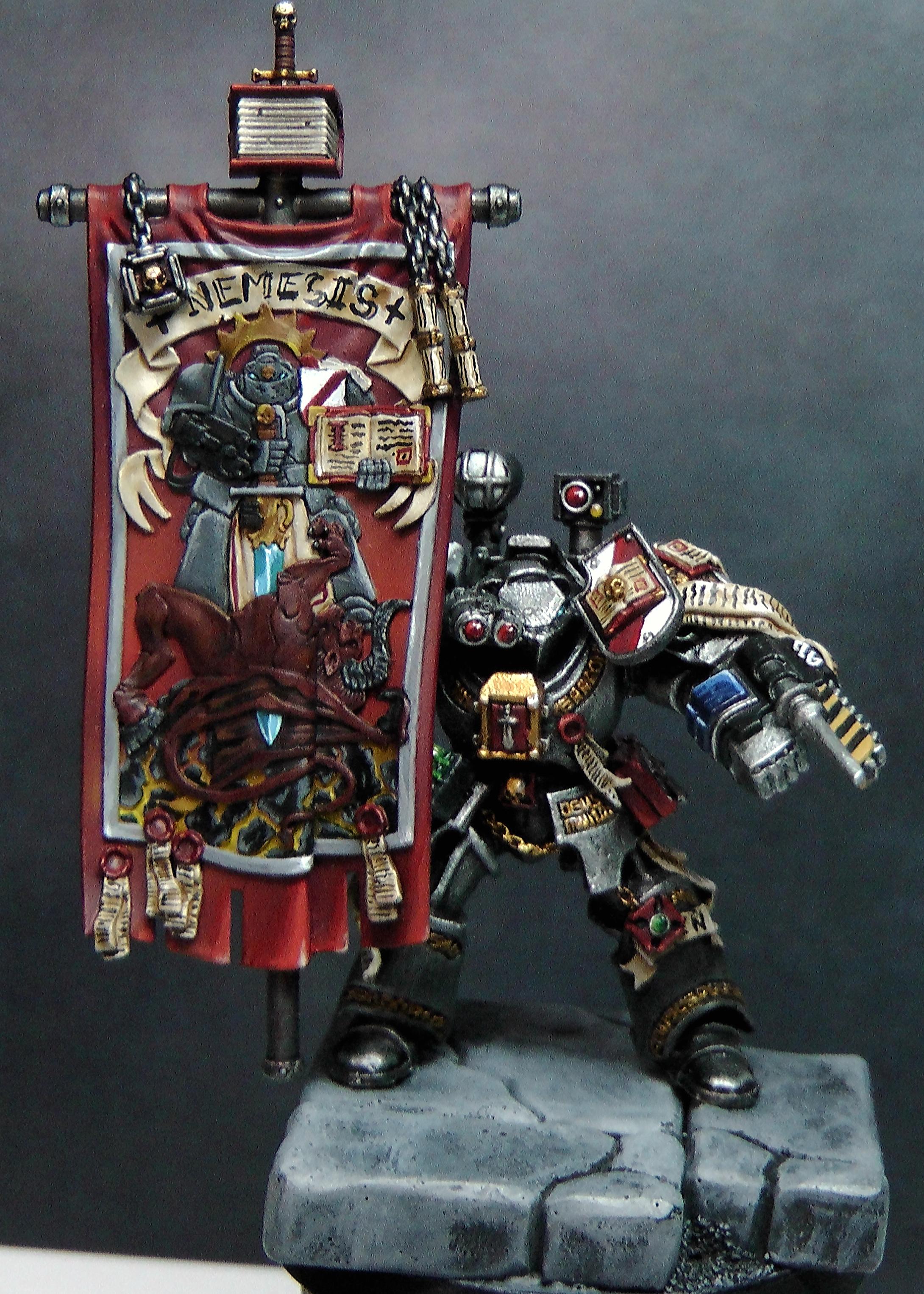 Astartes, Banner, Bearer, Grey, Grey Knights, Knights, Nemesis, Terminator Armor, Titan, Warhammer 40,000