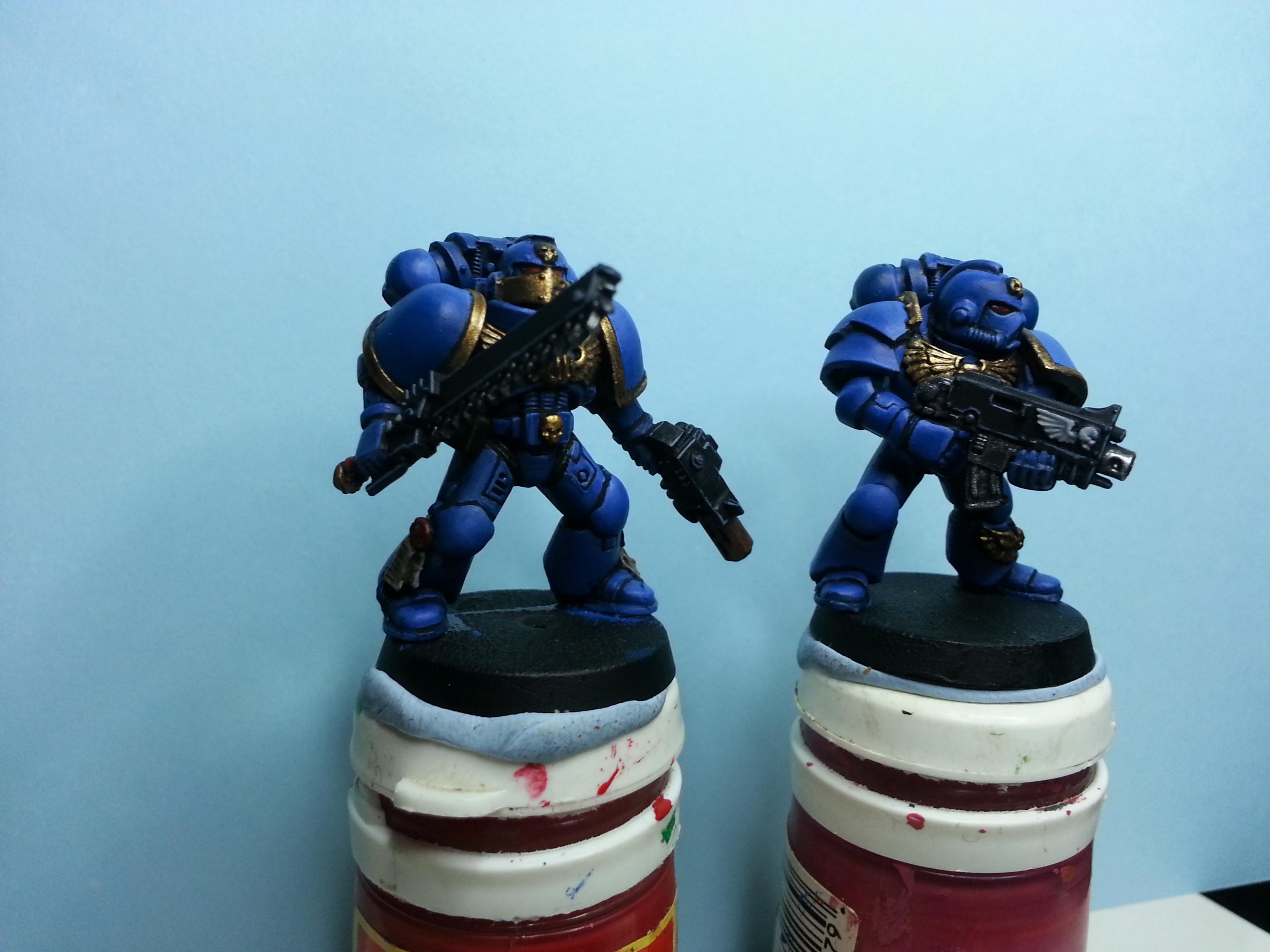 Blending, Space Hulk, Space Marines, Squad, Tactical, Ultramarines, Wet