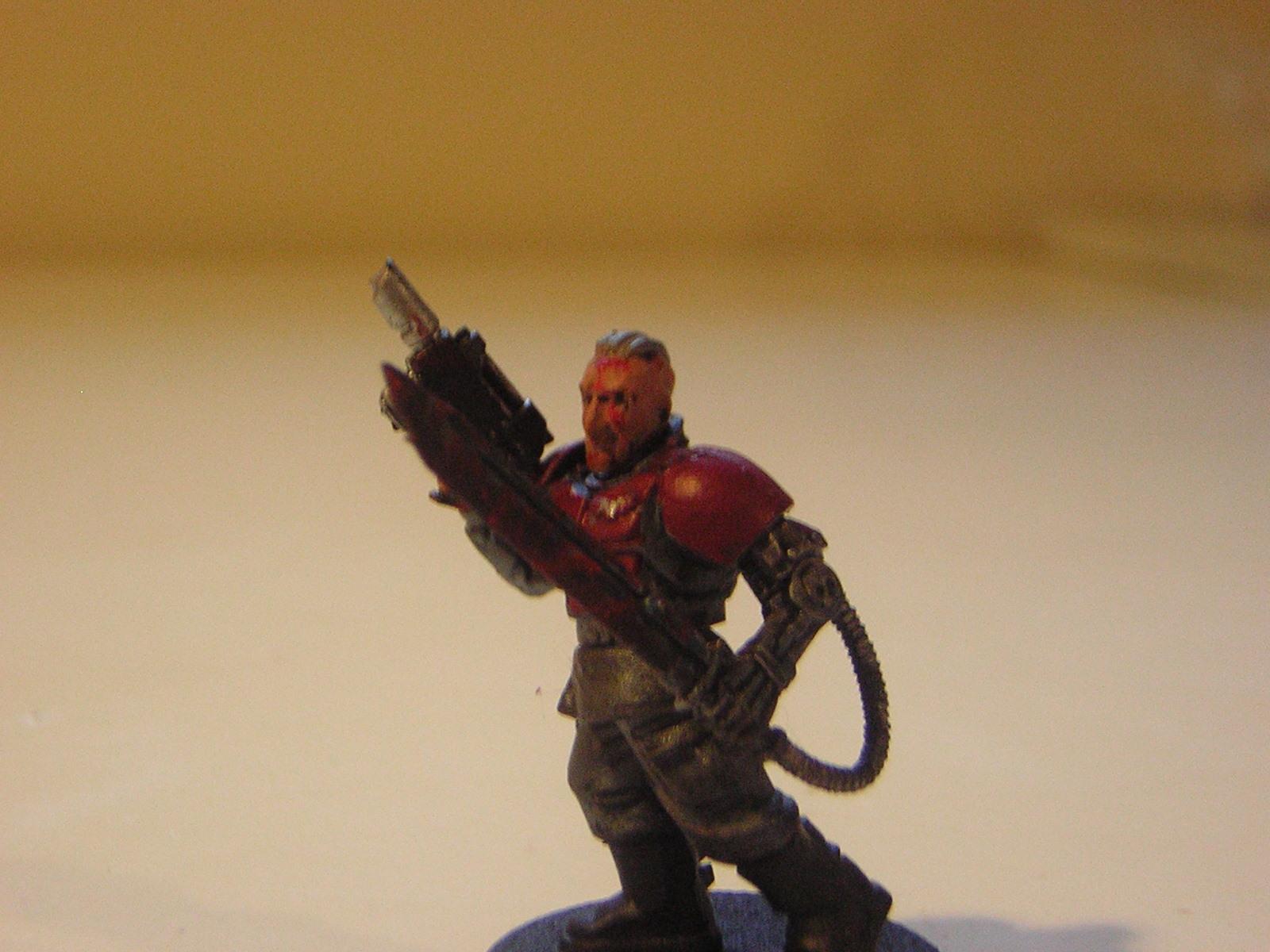 My veteran sergeant with power sword and laspistol