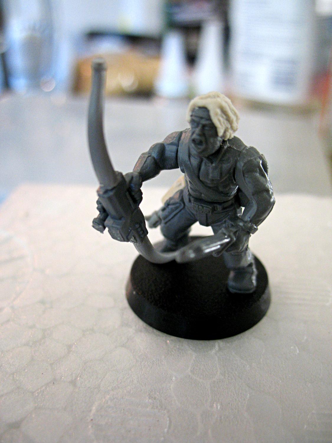 Catachans, Character, Conversion, Imperial Guard, Sly Marbo, Work In Progress