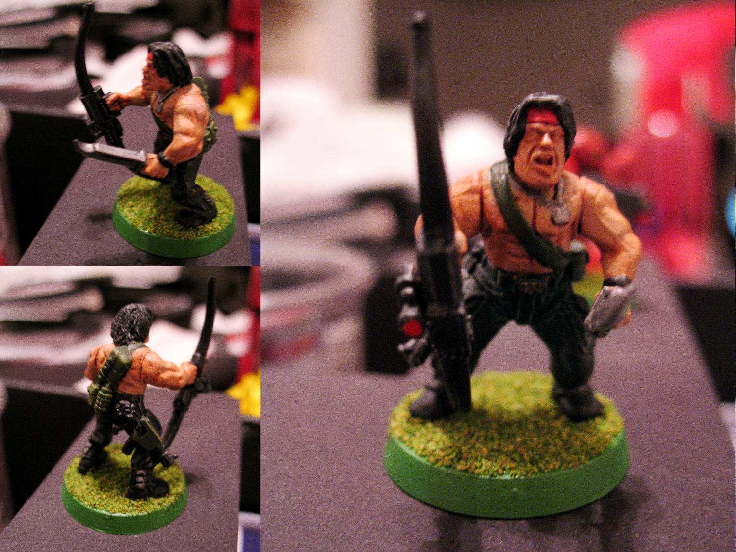 Catachans, Character, Conversion, Imperial Guard, Rambo, Sly Marbo, Work In Progress