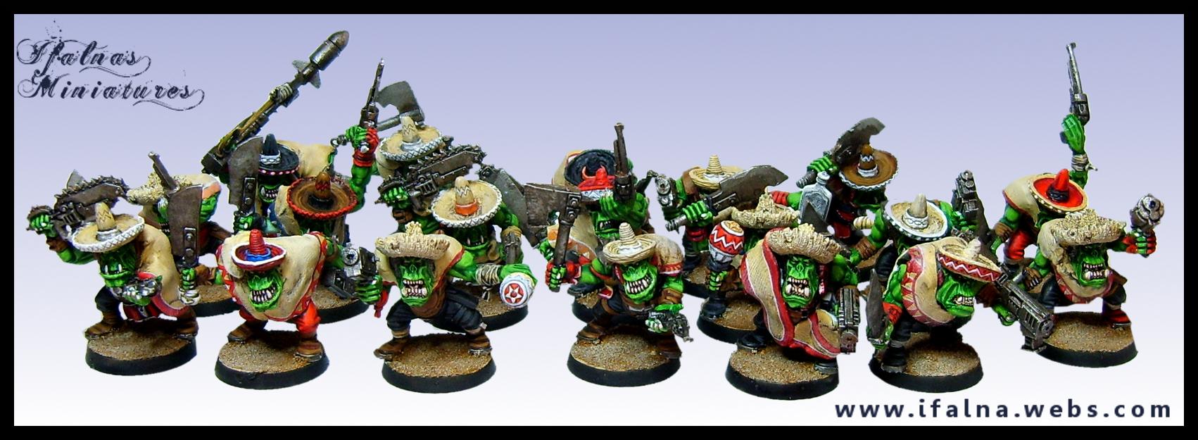 Bandit, Commission, Converstion, Custom, Games Workshop, Mexican, Orks, Poncho, Sand, Sombrero, Warhammer 40,000, Warhammer Fantasy